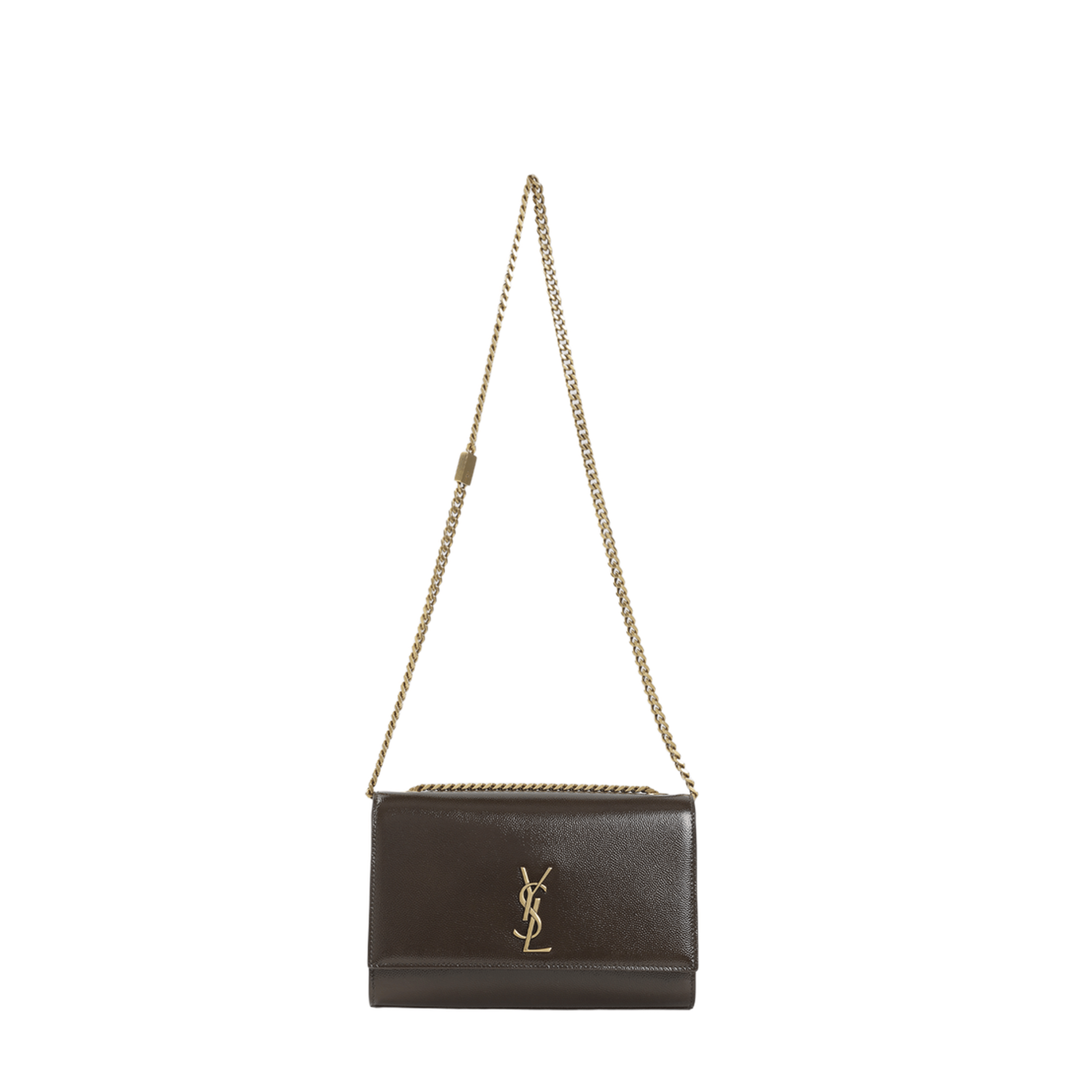 Saint Laurent Kate Small Calf Leather Shoulder Bag - Gloss Kaki