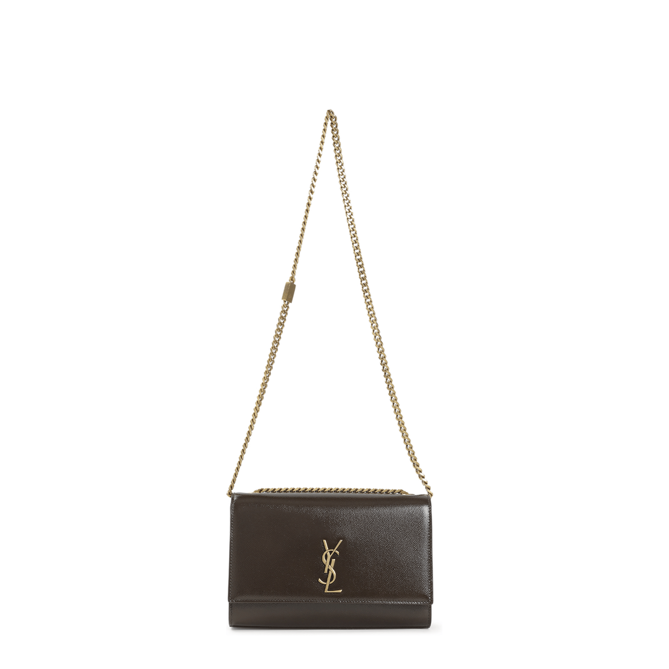 Saint Laurent Kate Small Calf Leather Shoulder Bag - Gloss Kaki