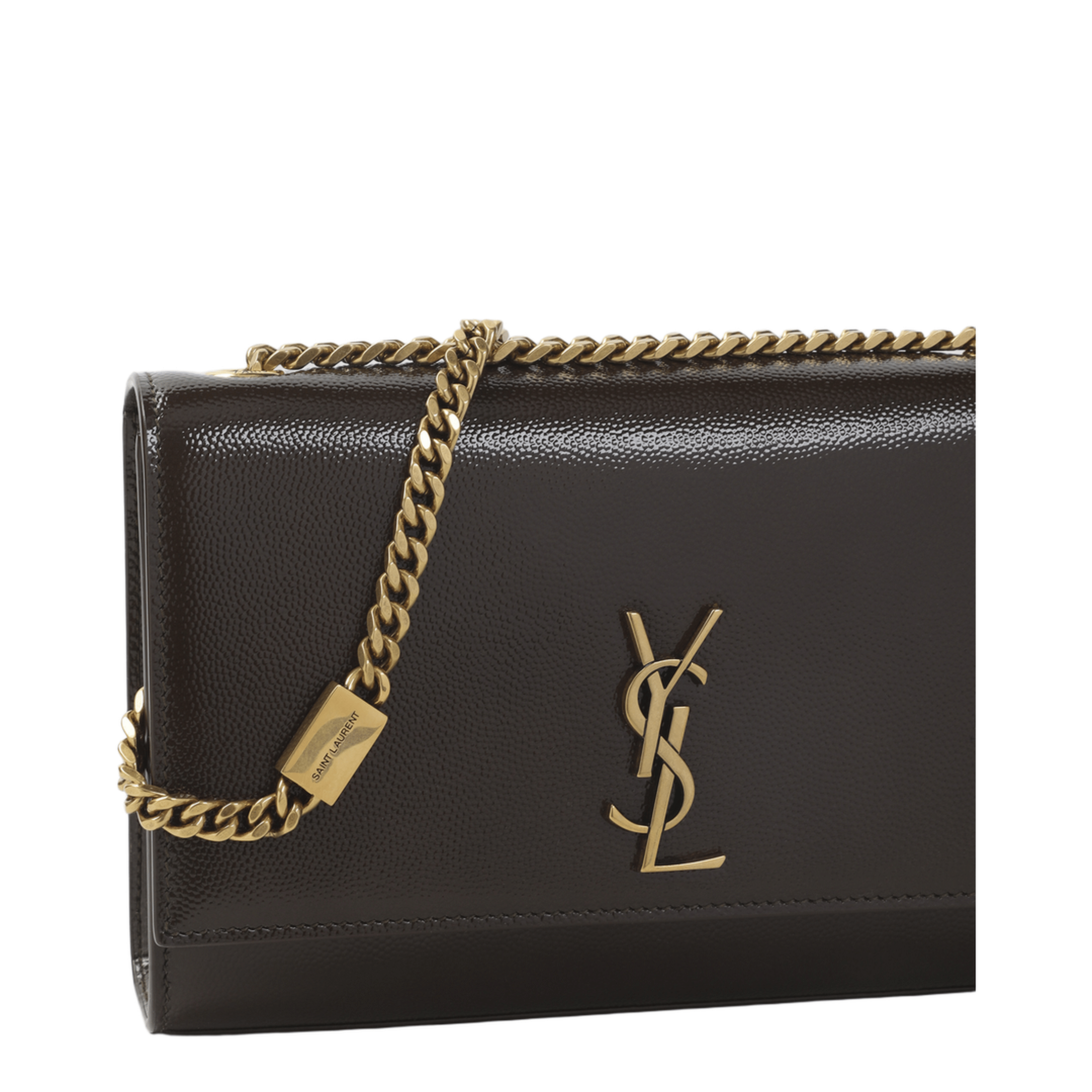 Saint Laurent Kate Small Calf Leather Shoulder Bag - Gloss Kaki