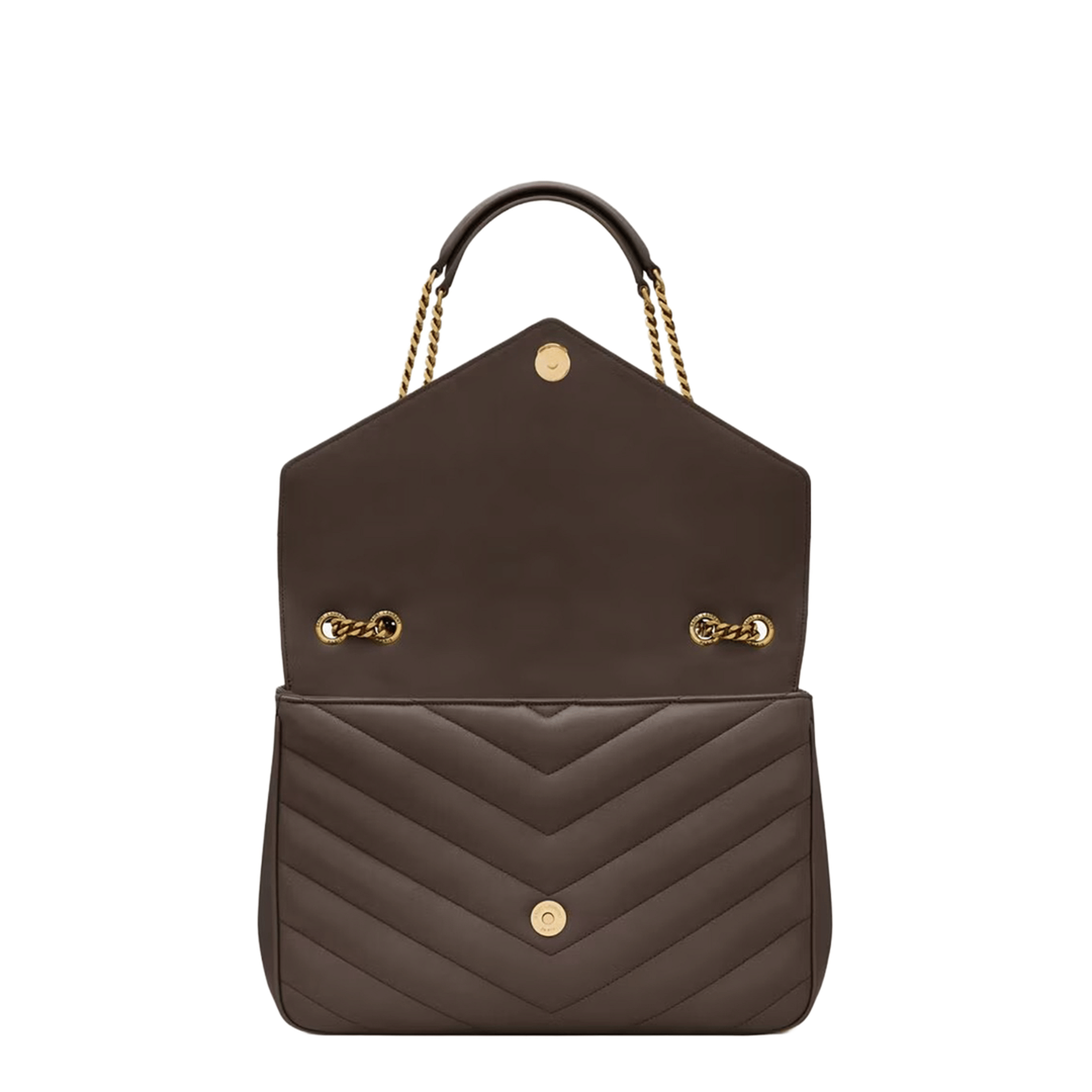 Saint Laurent Loulou Large Matelassé Lambskin Shoulder Bag - Urban Grey