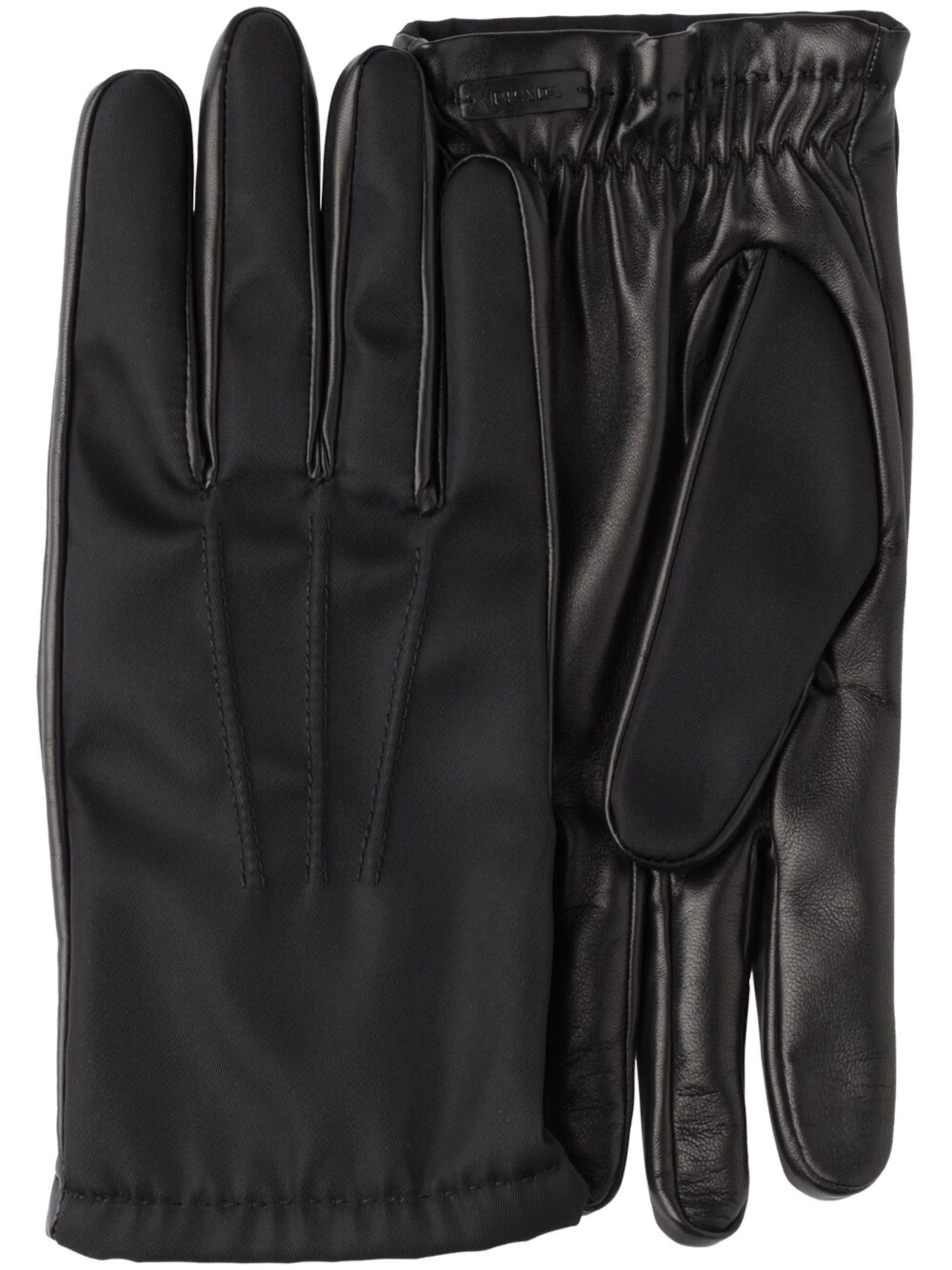 Prada logo - plaque panelled gloves