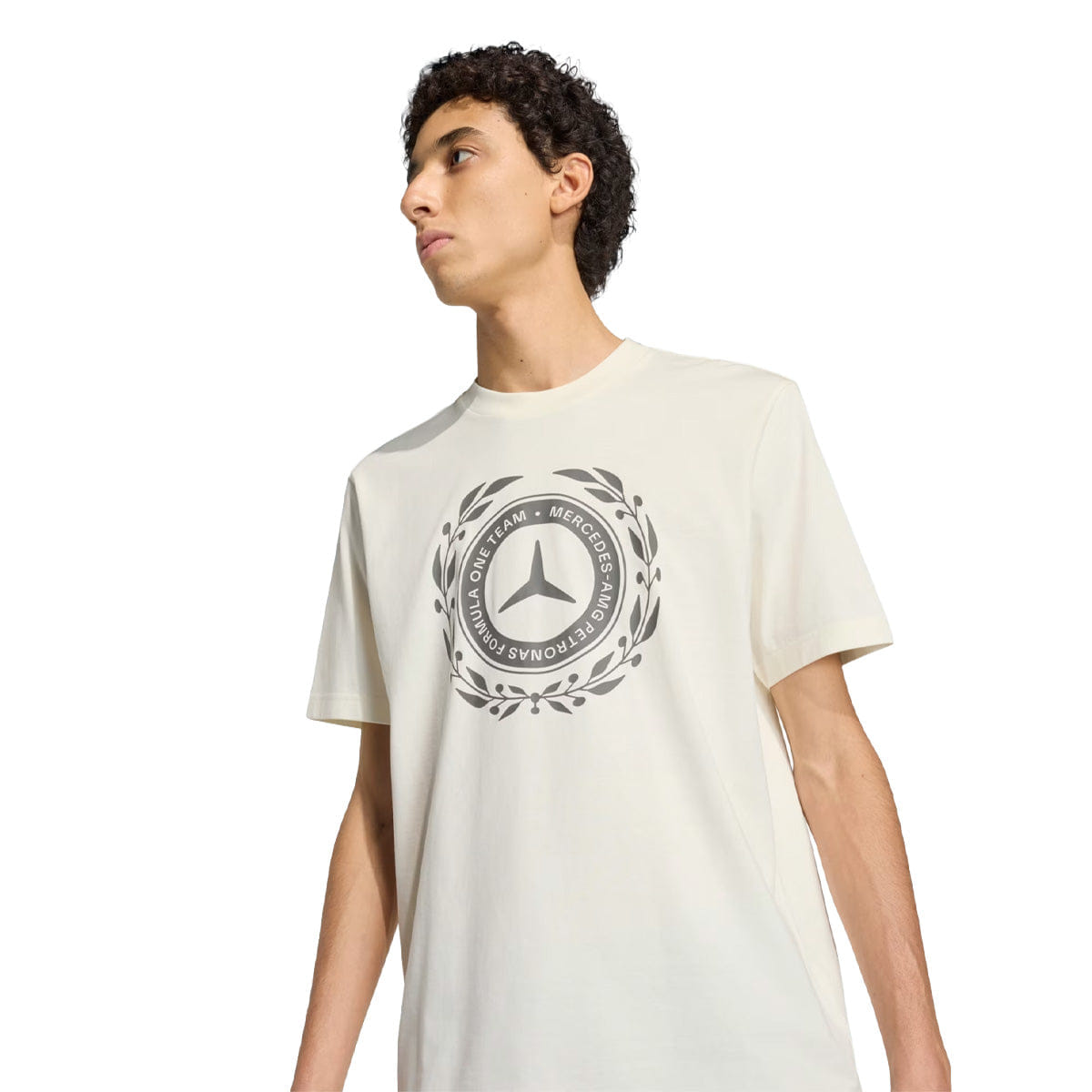 adidas + MERCEDES - AMG PETRONAS FORMULA 1 TEAM SILVER ARROWS T-Shirt Off White / Granite