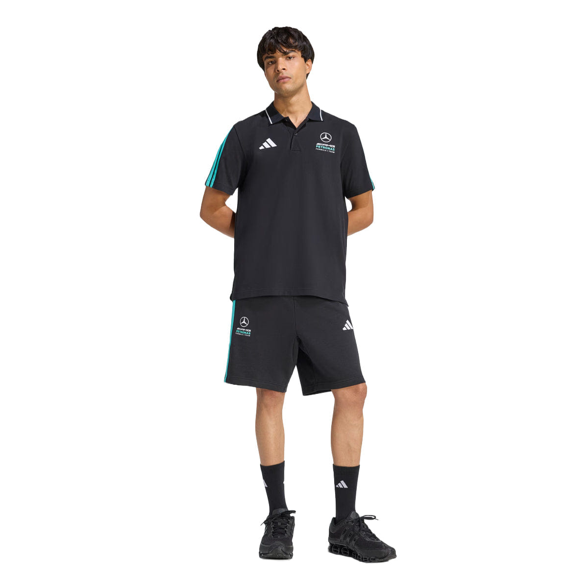 adidas MERCEDES - AMG PETRONAS FORMULA 1 TEAM DNA POLO SHIRT BLACK
