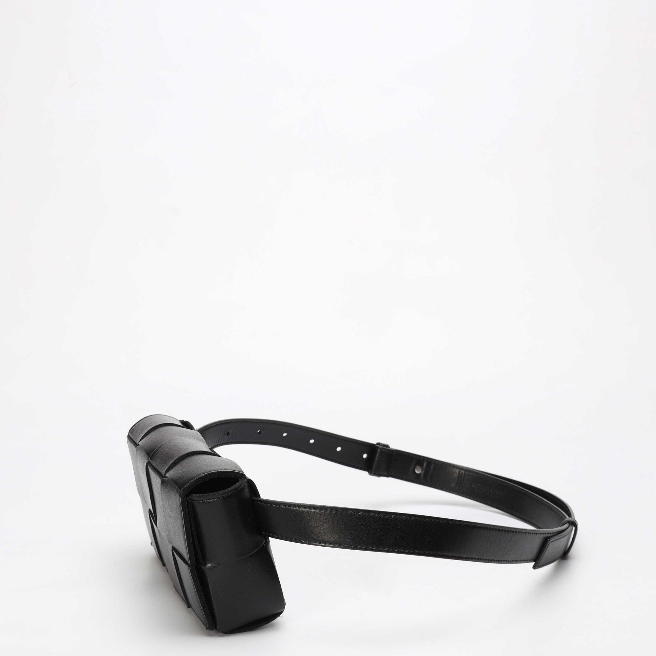 Bottega Veneta Black Intrecciato Mini Cassette Belt Bag