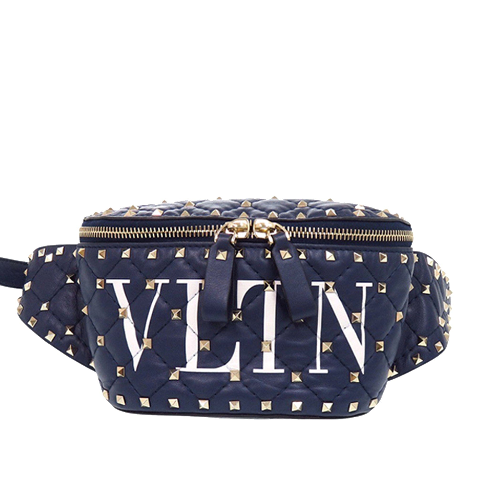Valentino Quilted Lambskin VLTN Rockstud Spike Belt Bag