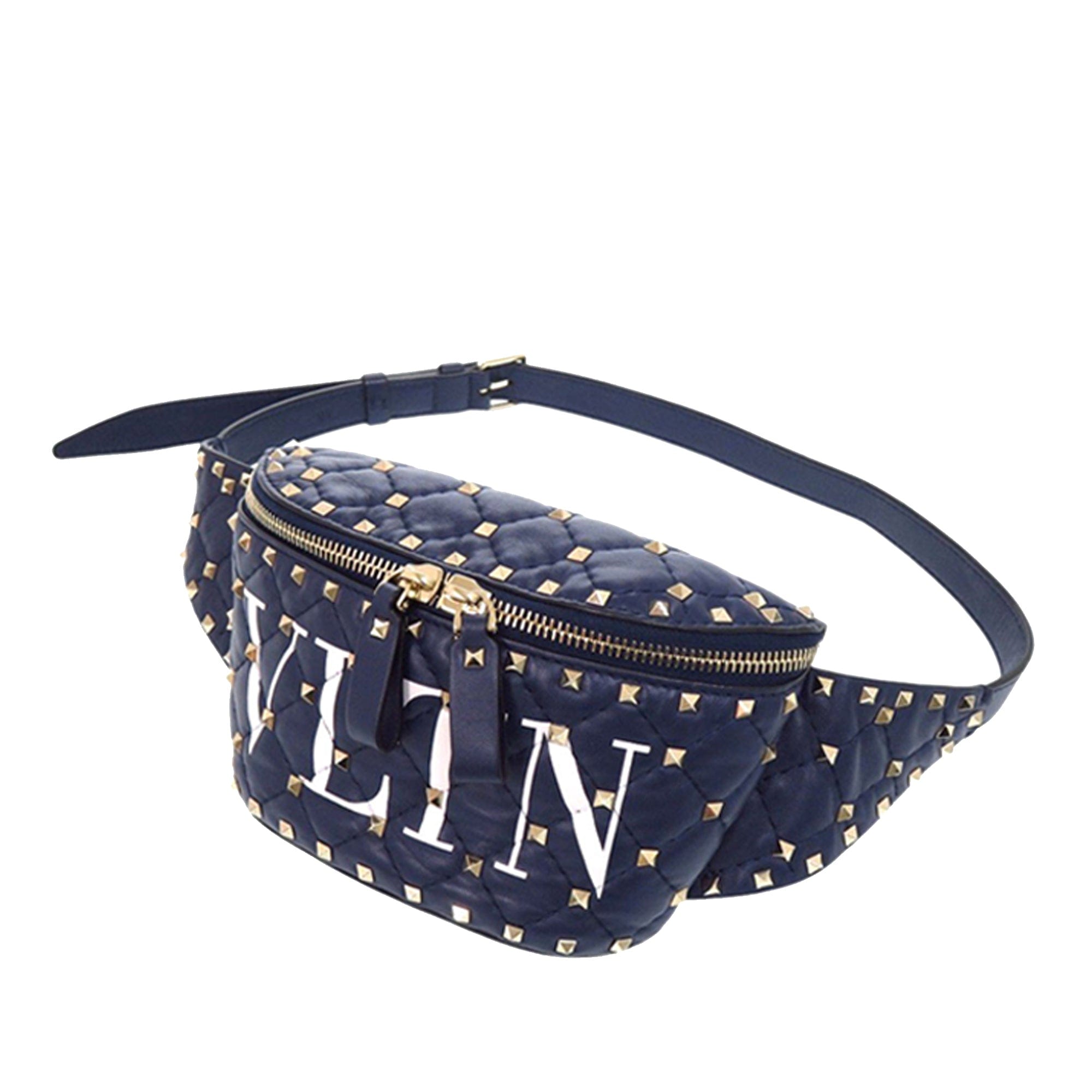 Valentino Quilted Lambskin VLTN Rockstud Spike Belt Bag