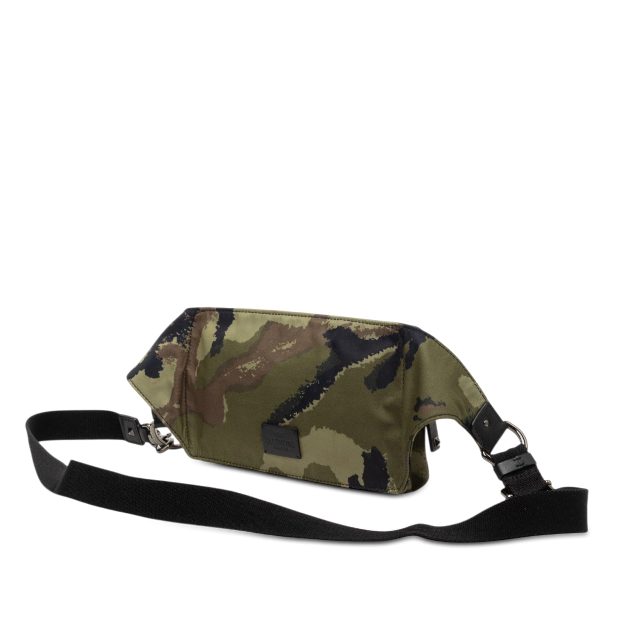 Valentino Nylon Rockstud Camouflage Belt Bag