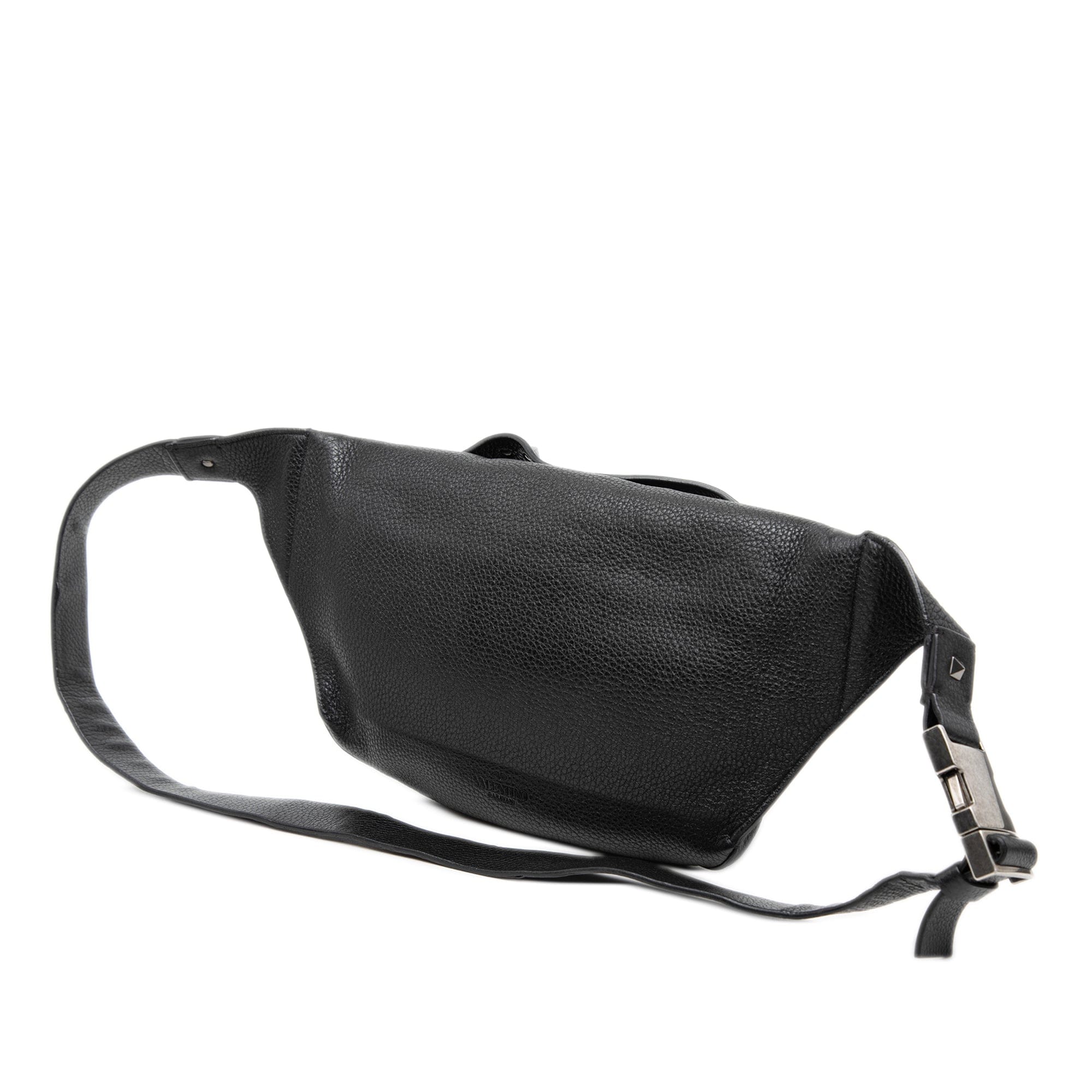 Valentino Pebbled Calfskin Rockstud Belt Bag