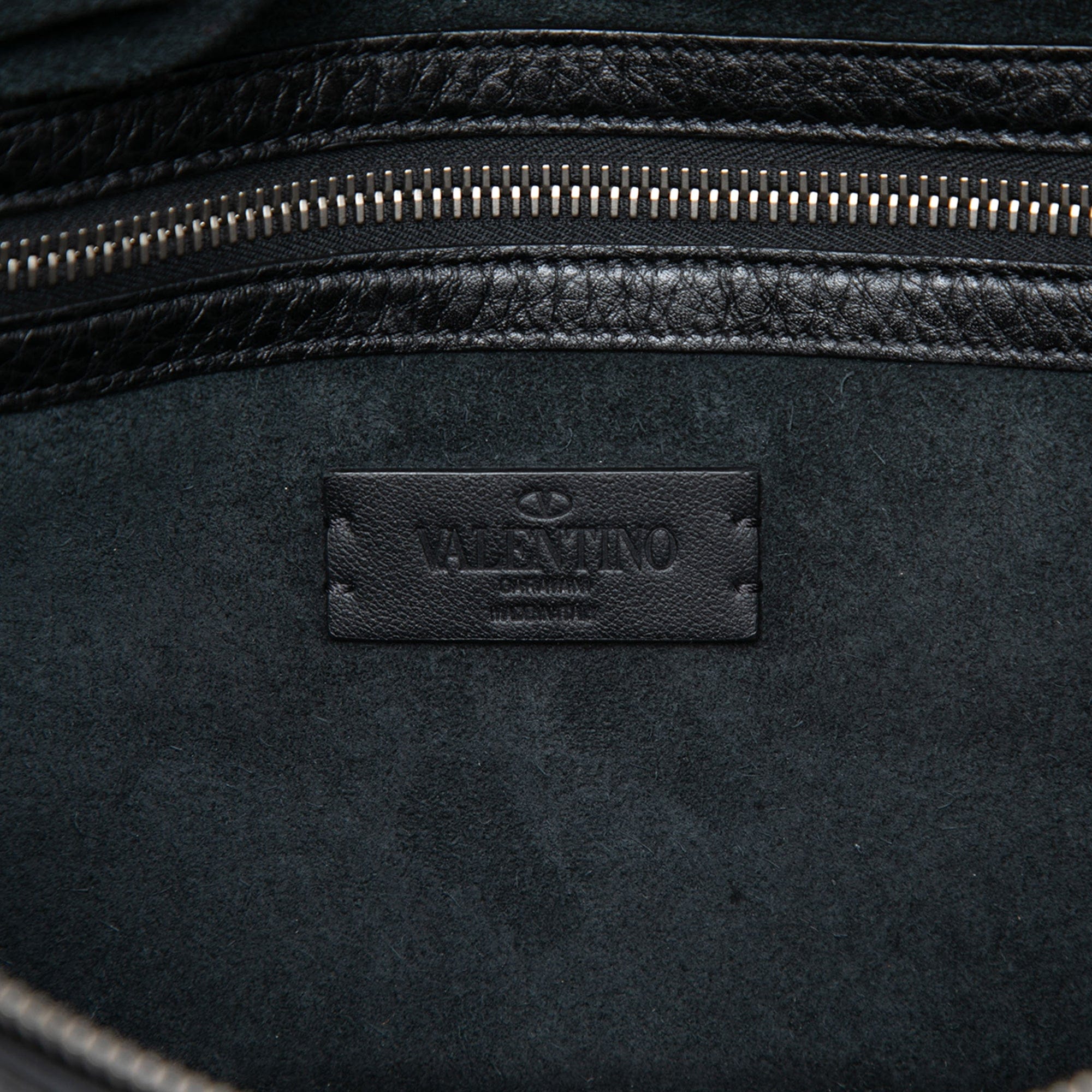 Valentino Pebbled Calfskin Rockstud Belt Bag