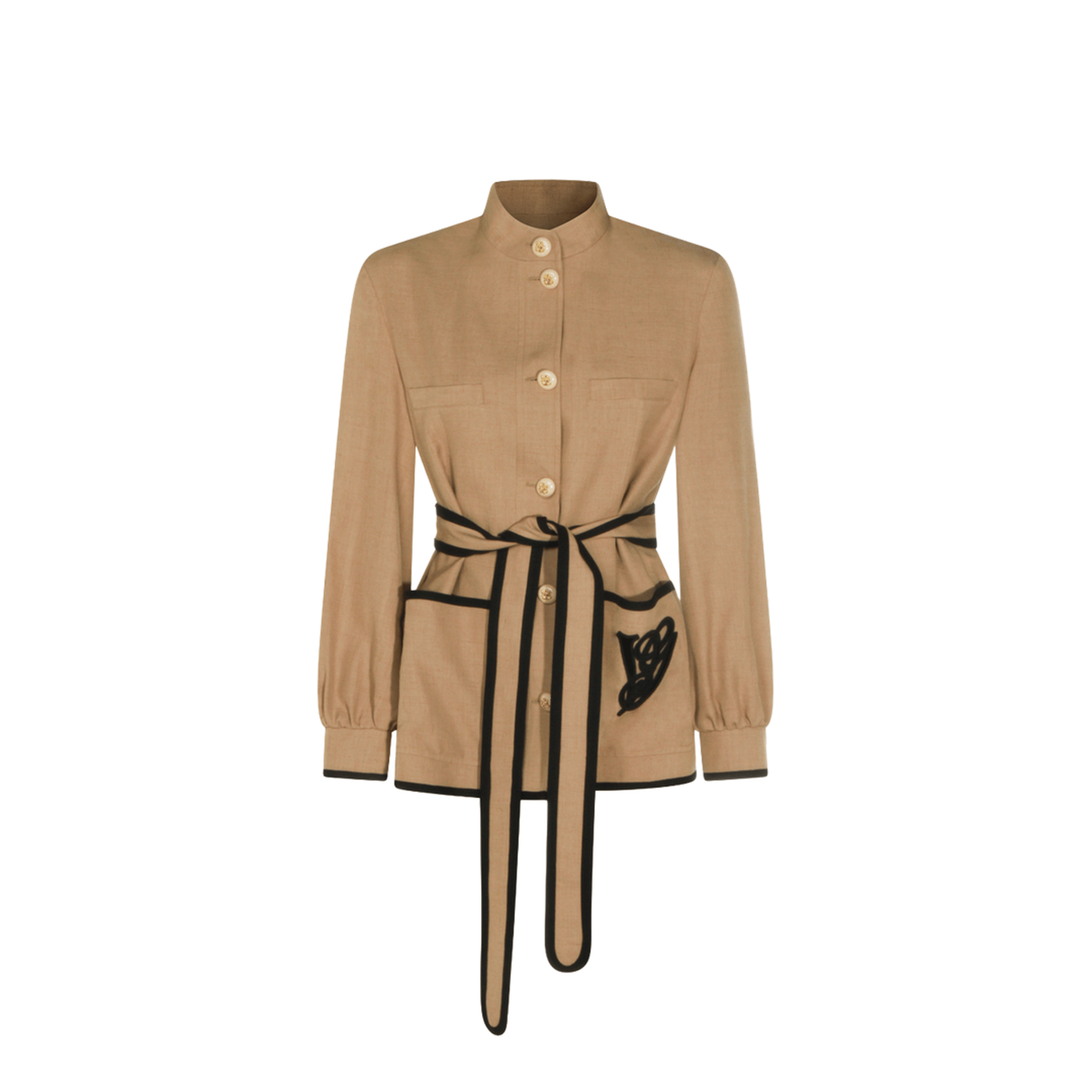 Valentino Caban Embroidered Logo Jacket