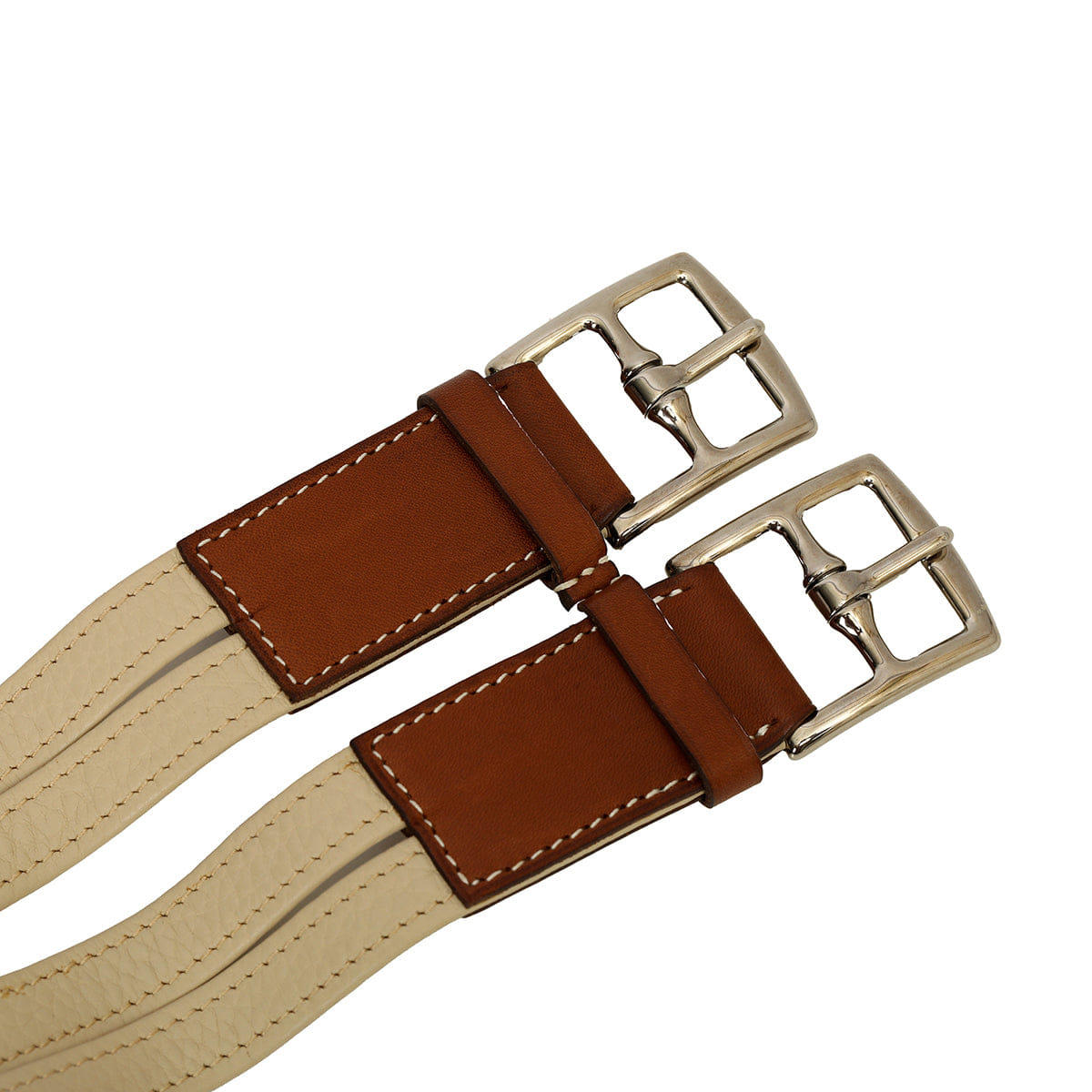 Hermes Two tone Brown Leather Double Etriviere Belt