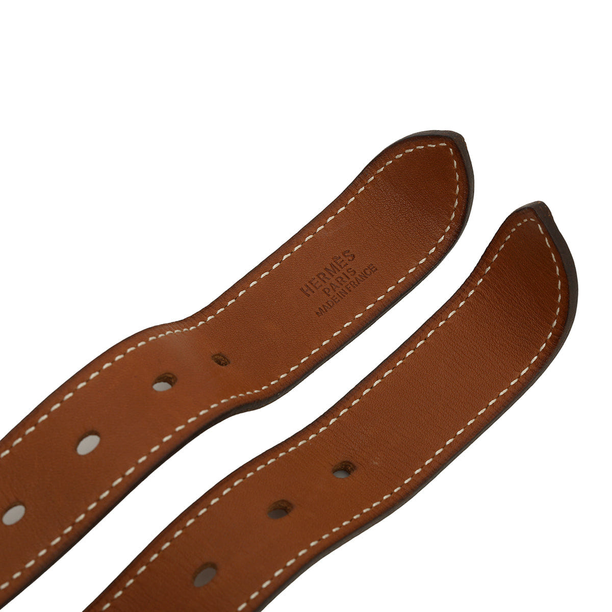 Hermes Two tone Brown Leather Double Etriviere Belt