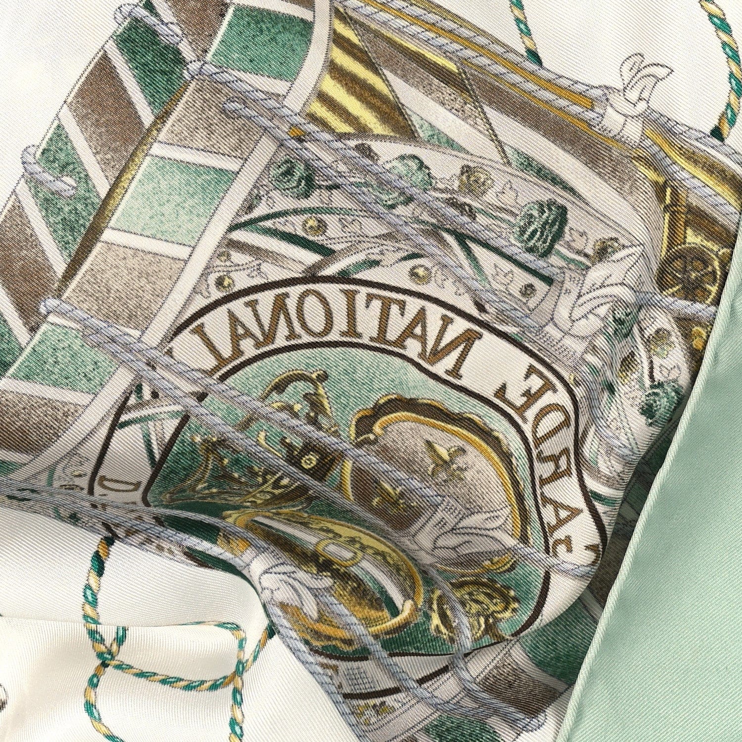 Hermes Silk Les Tambours Scarf 90