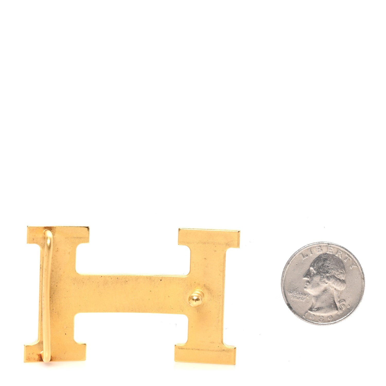 Hermes Polished 24 mm H Belt Buckle Gold