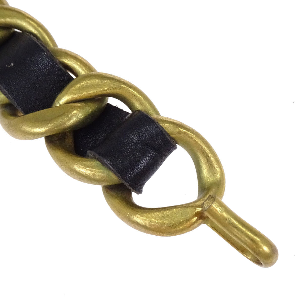 Chanel Chain Belt Medallion Gold Black 94P Small Good