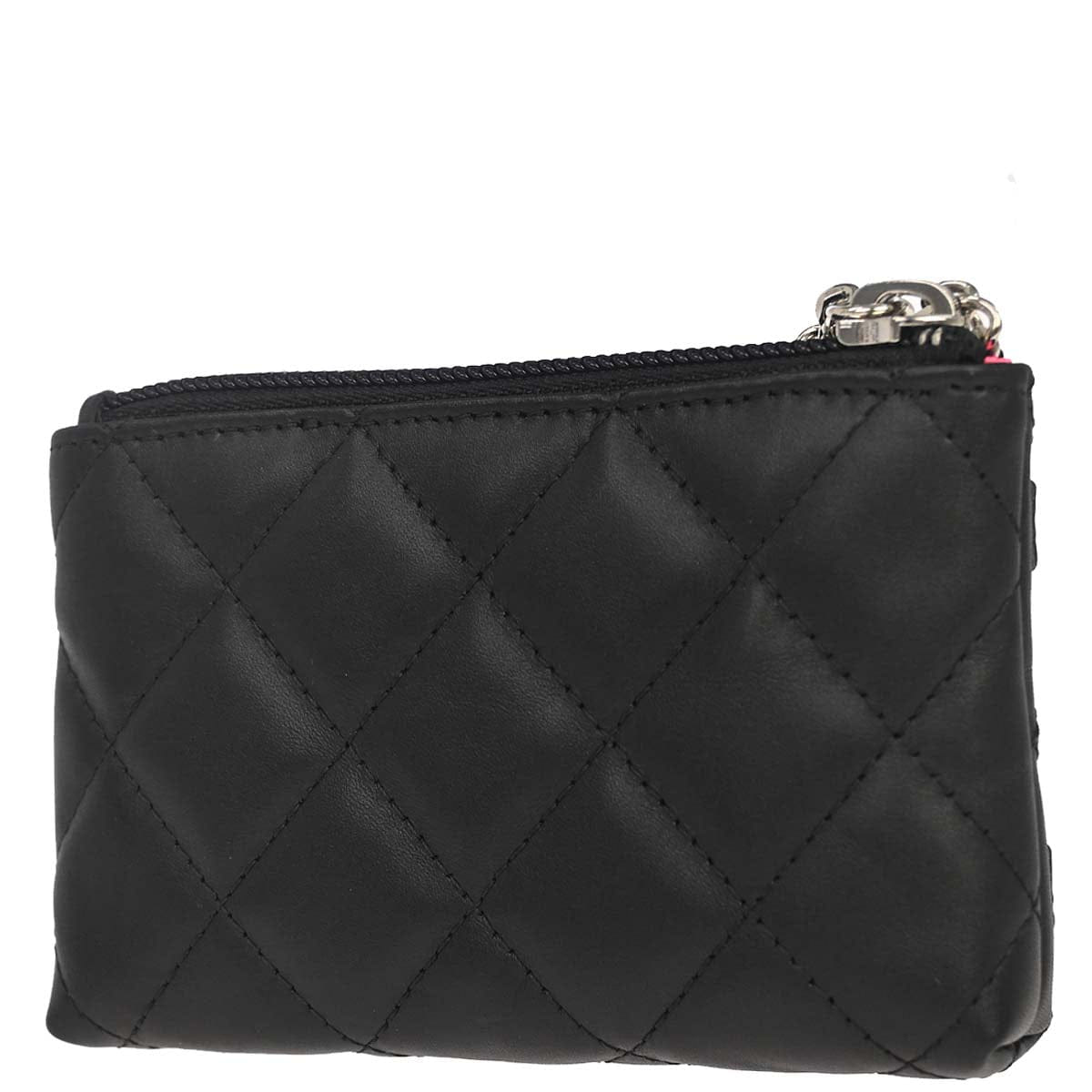Chanel 2012 Black Calfskin Cambon Coin Purse Wallet