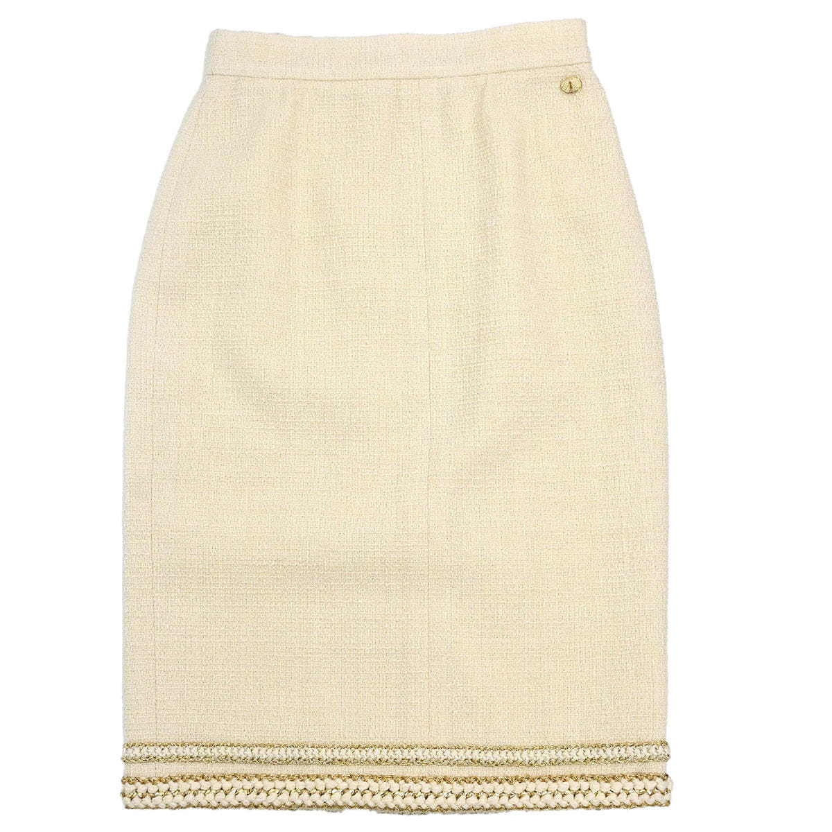 Chanel 2017 Tweed Skirt Ivory #38