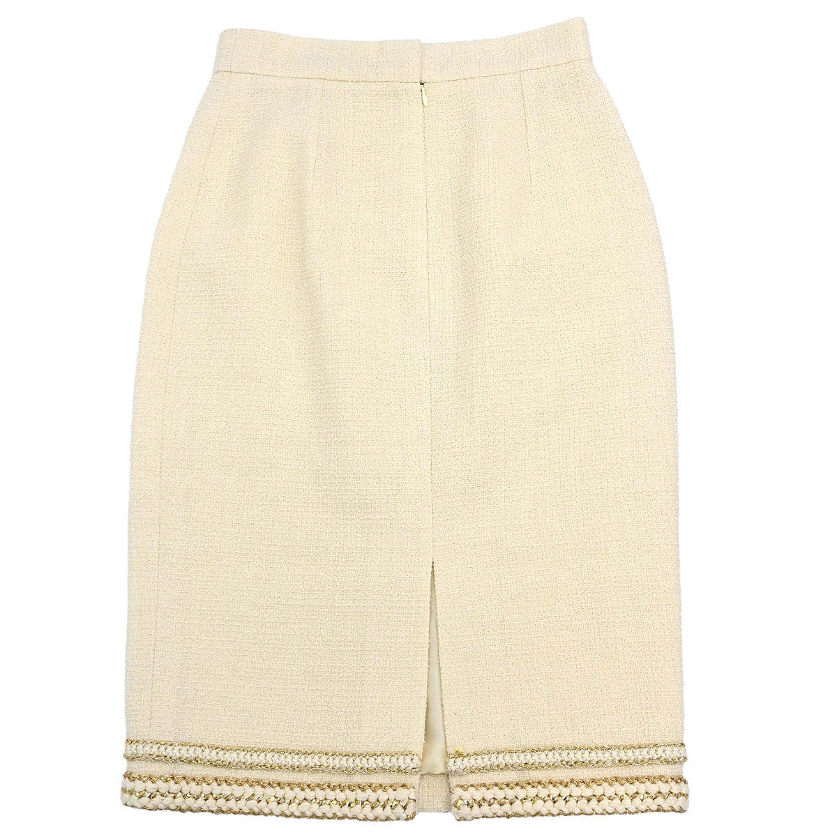 Chanel 2017 Tweed Skirt Ivory #38
