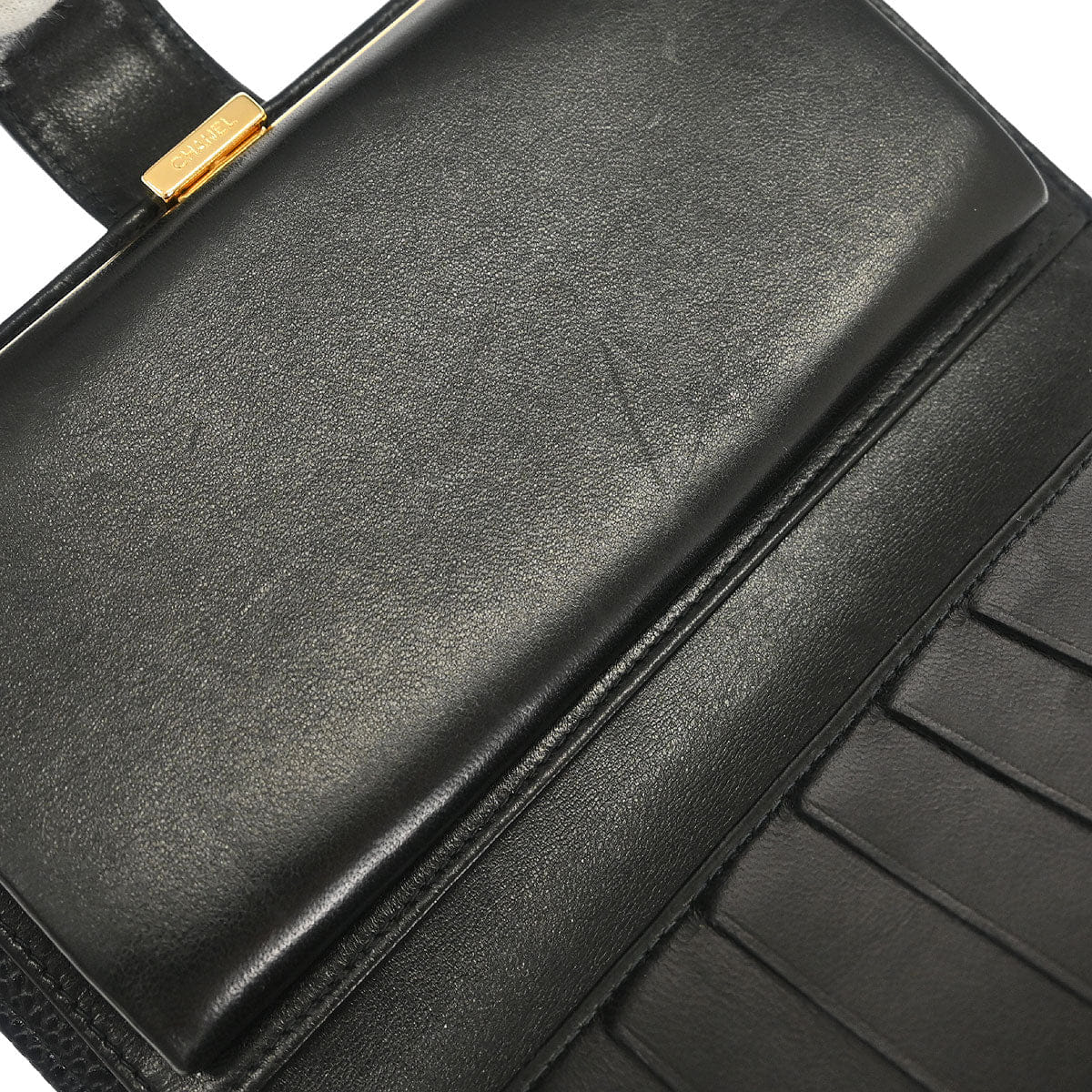 Chanel 2000 - 2002 Black Caviar Long Wallet