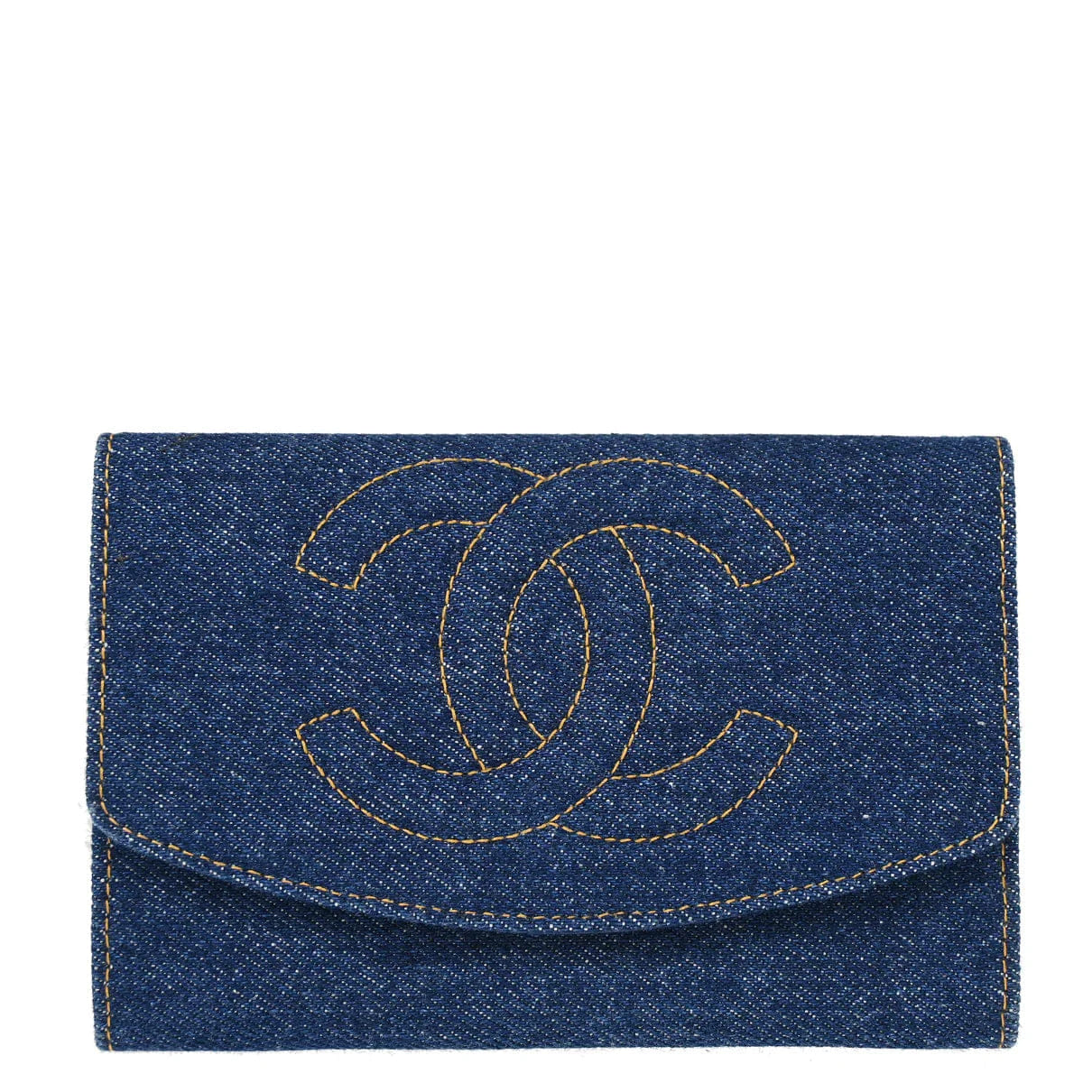 Chanel 1996 - 1997 Indigo Denim Wallet Purse