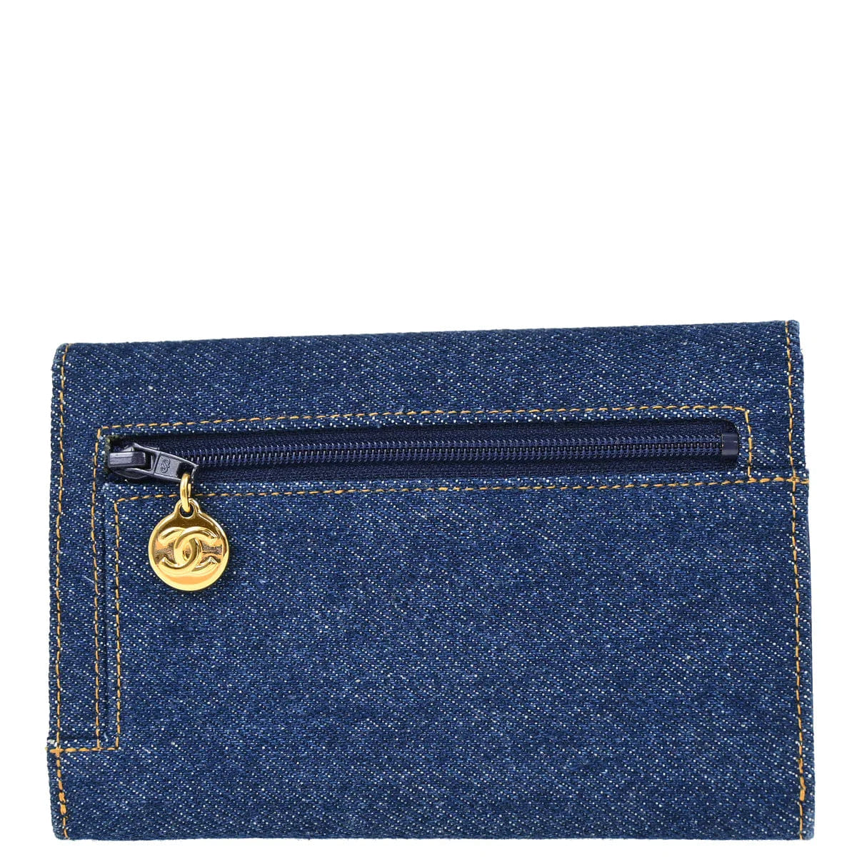 Chanel 1996 - 1997 Indigo Denim Wallet Purse