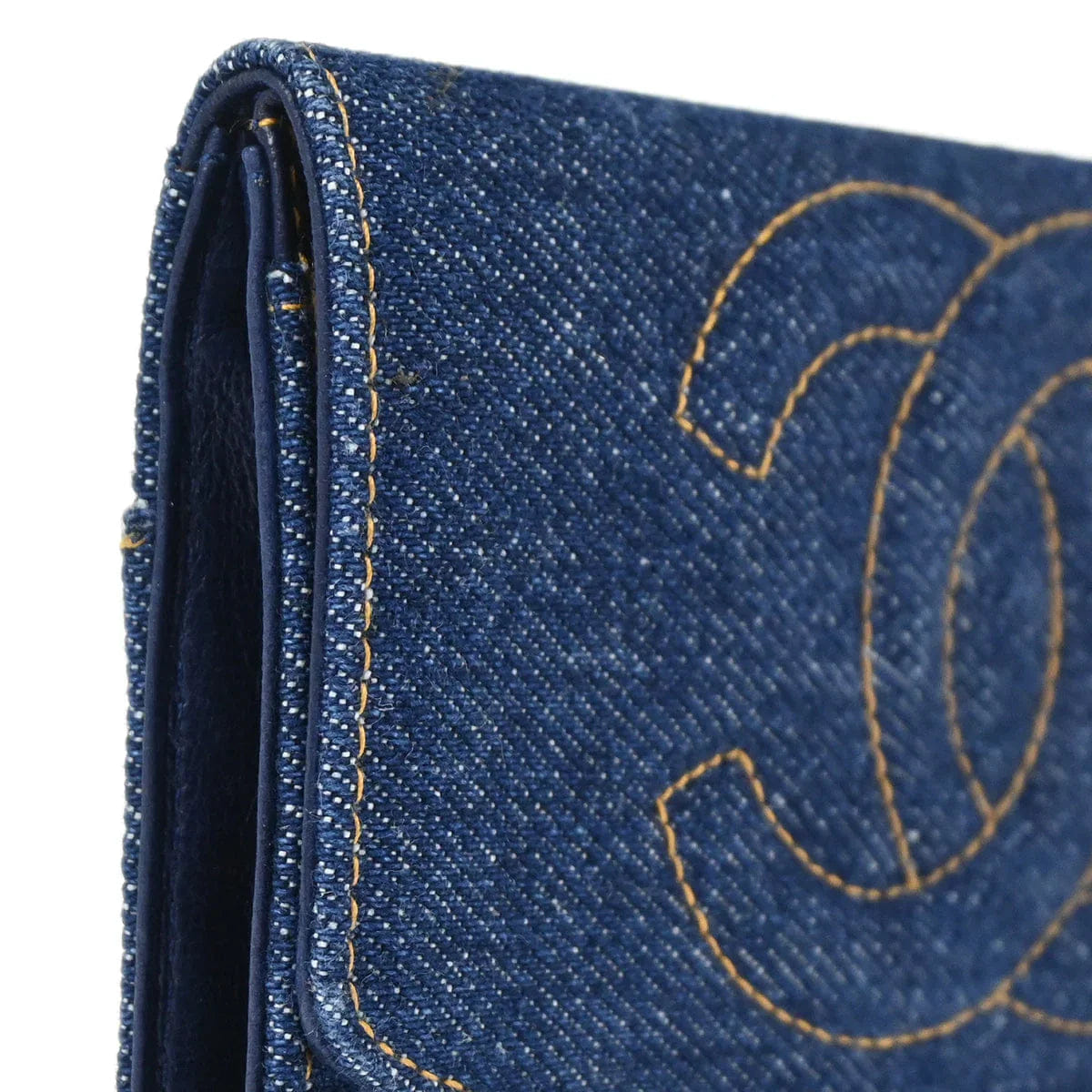 Chanel 1996 - 1997 Indigo Denim Wallet Purse