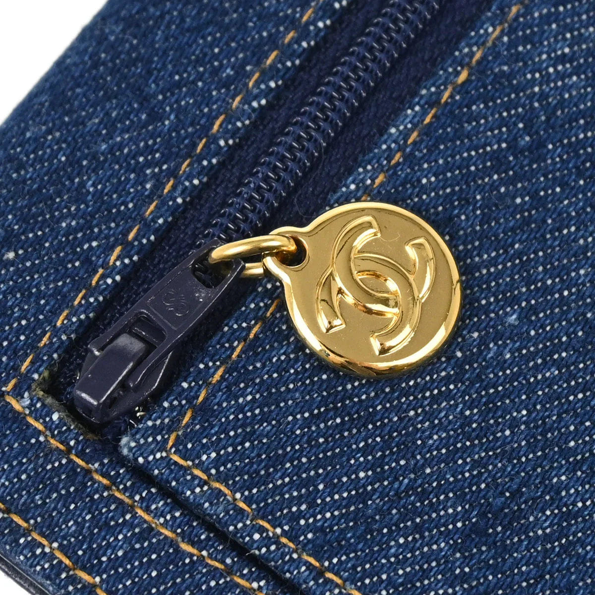 Chanel 1996 - 1997 Indigo Denim Wallet Purse