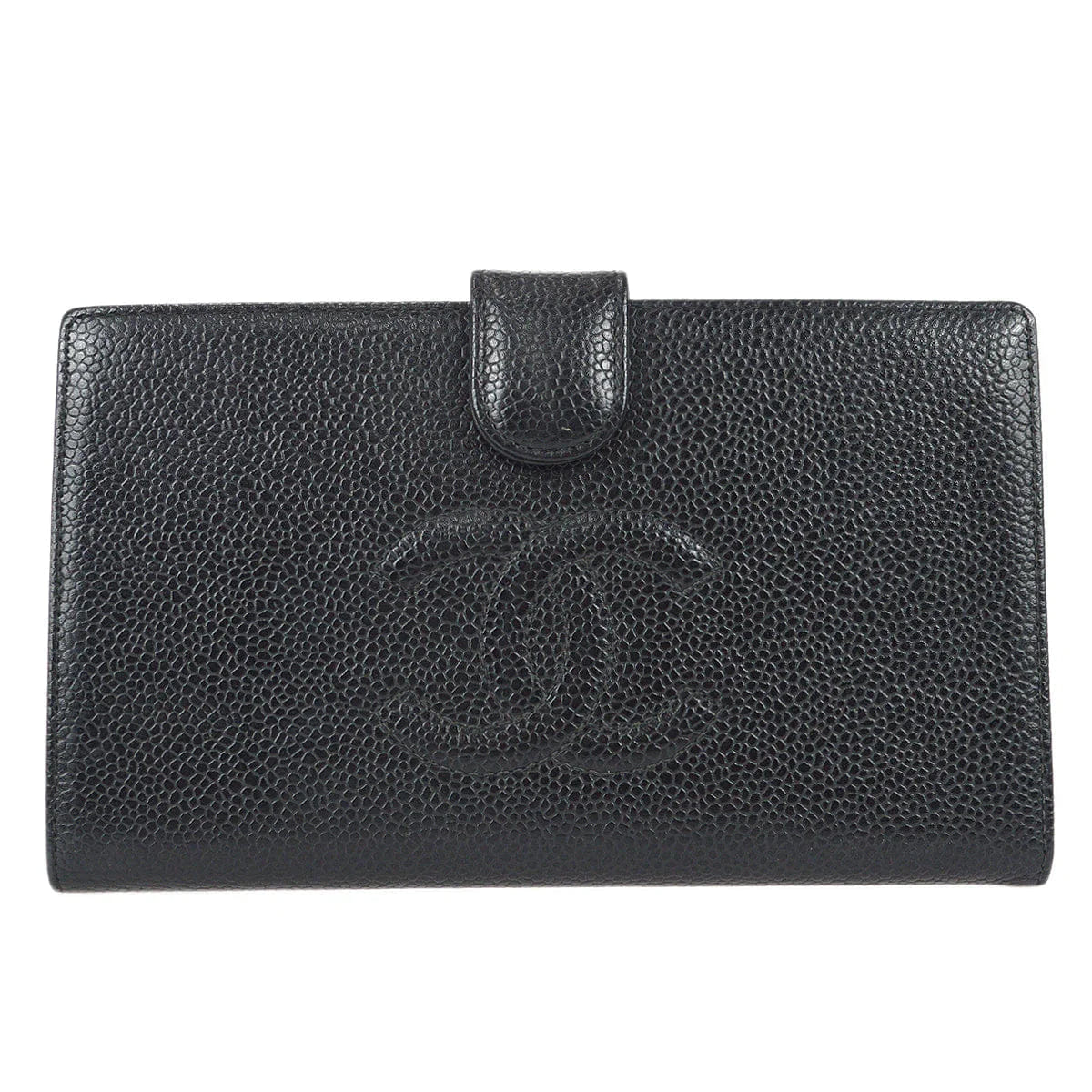 Chanel 2004 - 2005 Timeless Long Wallet Black Caviar