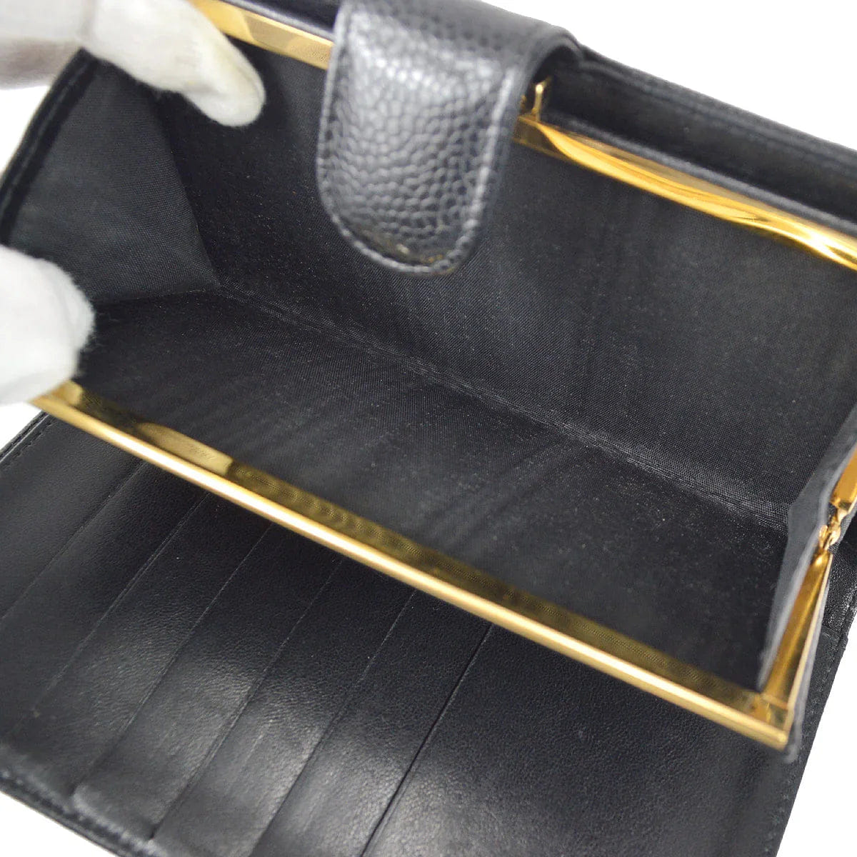 Chanel 2004 - 2005 Timeless Long Wallet Black Caviar