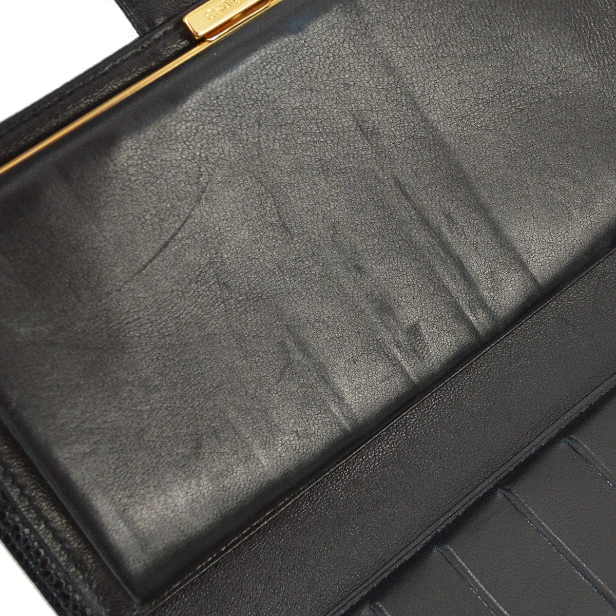 Chanel 1997 - 1999 Black Caviar Timeless Long Wallet