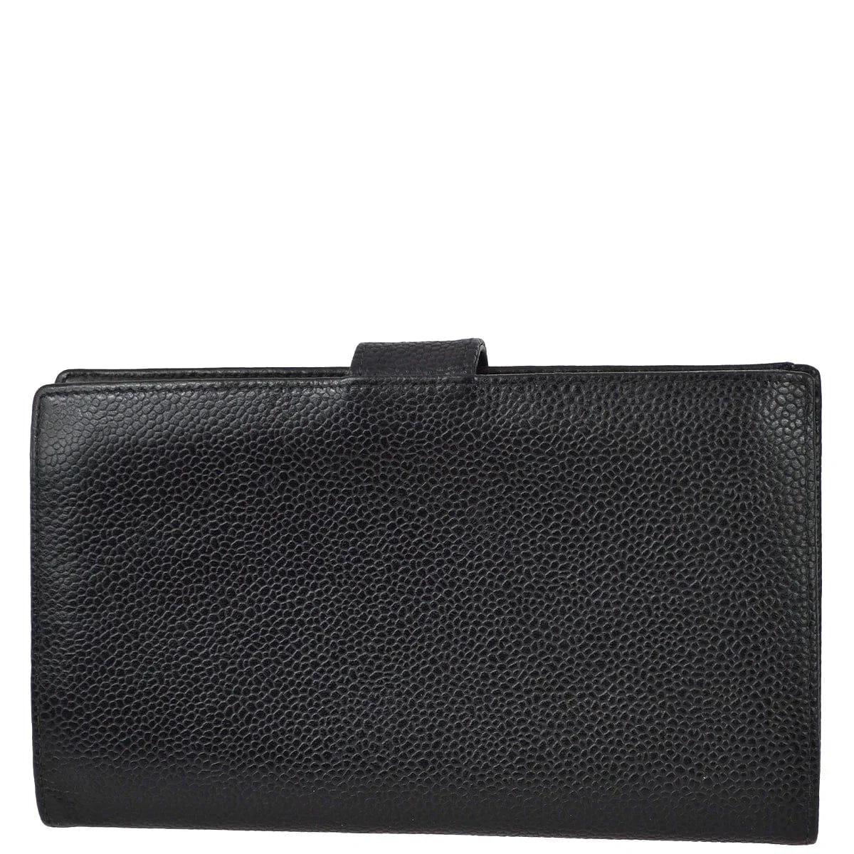 Chanel 2000 - 2001 Black Caviar Long Wallet Purse