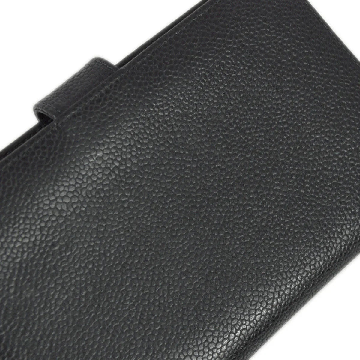 Chanel 2000 - 2001 Black Caviar Long Wallet Purse