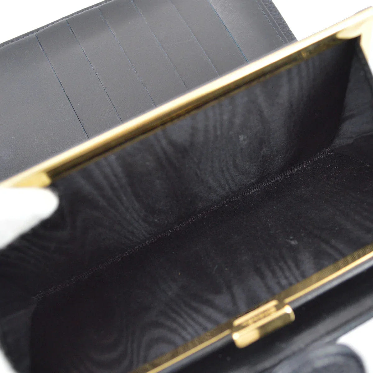 Chanel 2000 - 2001 Black Caviar Long Wallet Purse