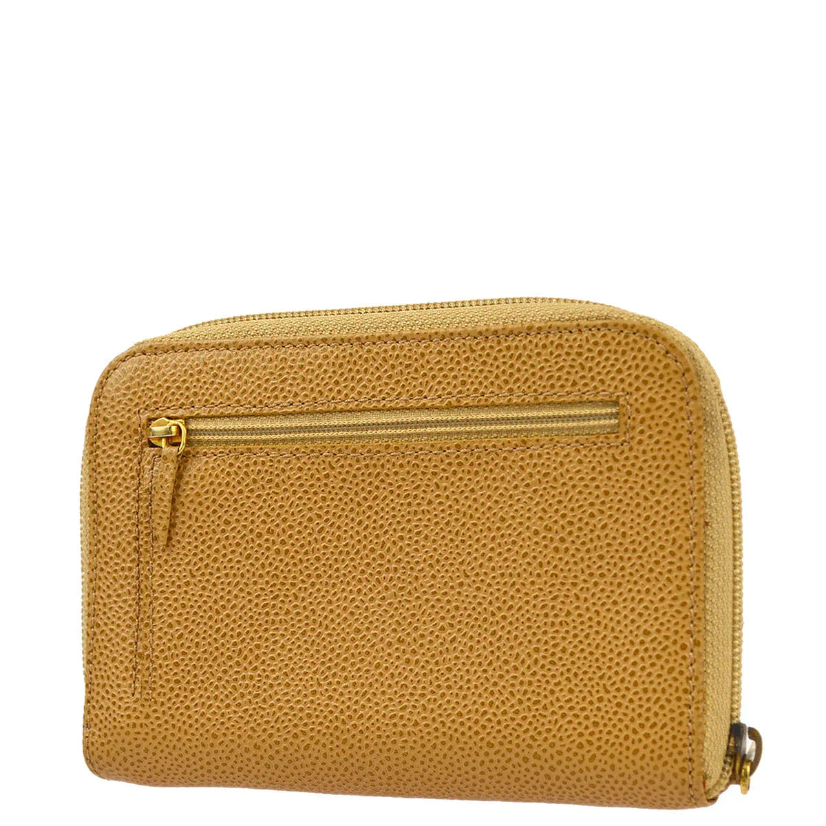 Chanel 2000 - 2002 Beige Caviar Wallet Purse