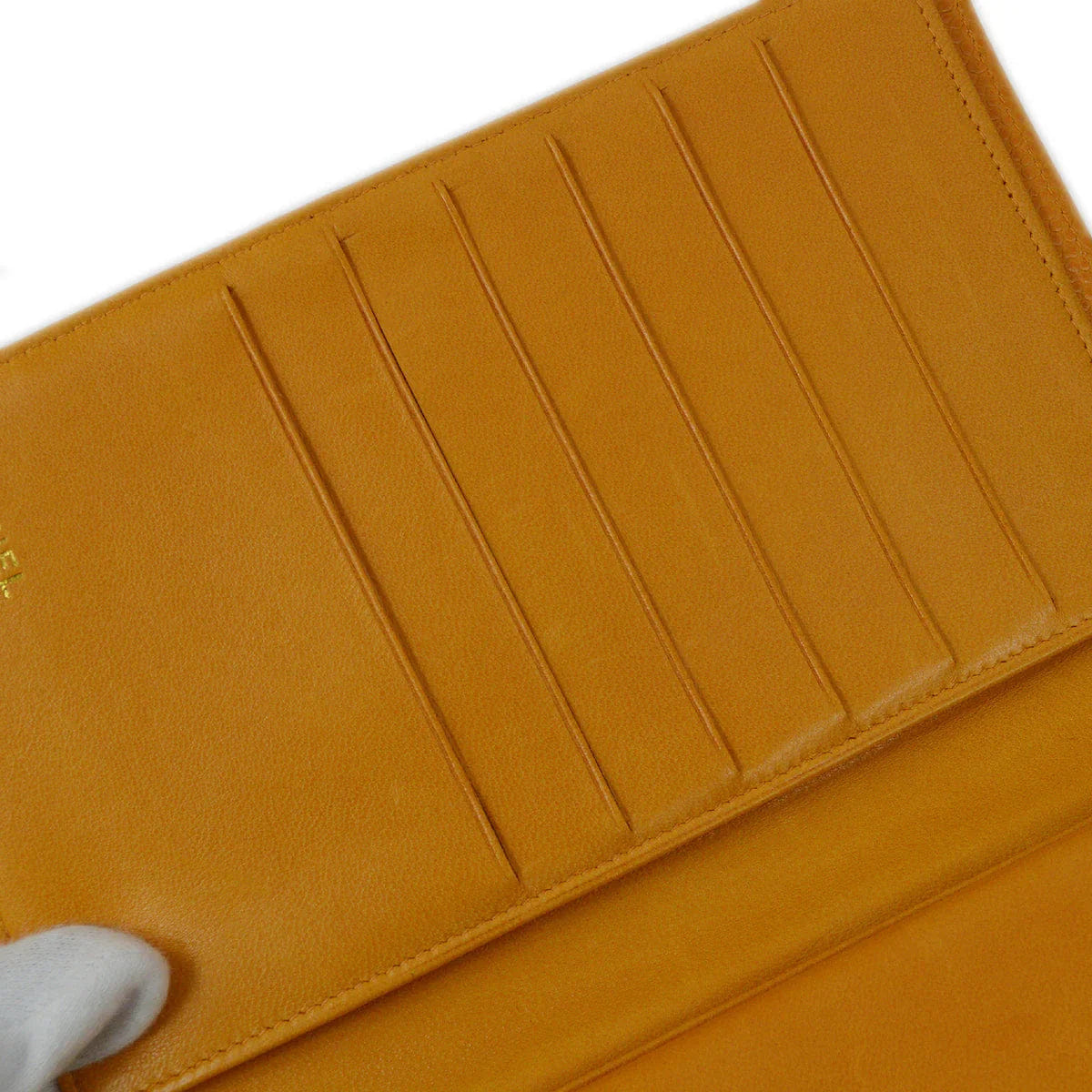 Chanel 1997 - 1999 Orange Caviar Timeless Long Wallet