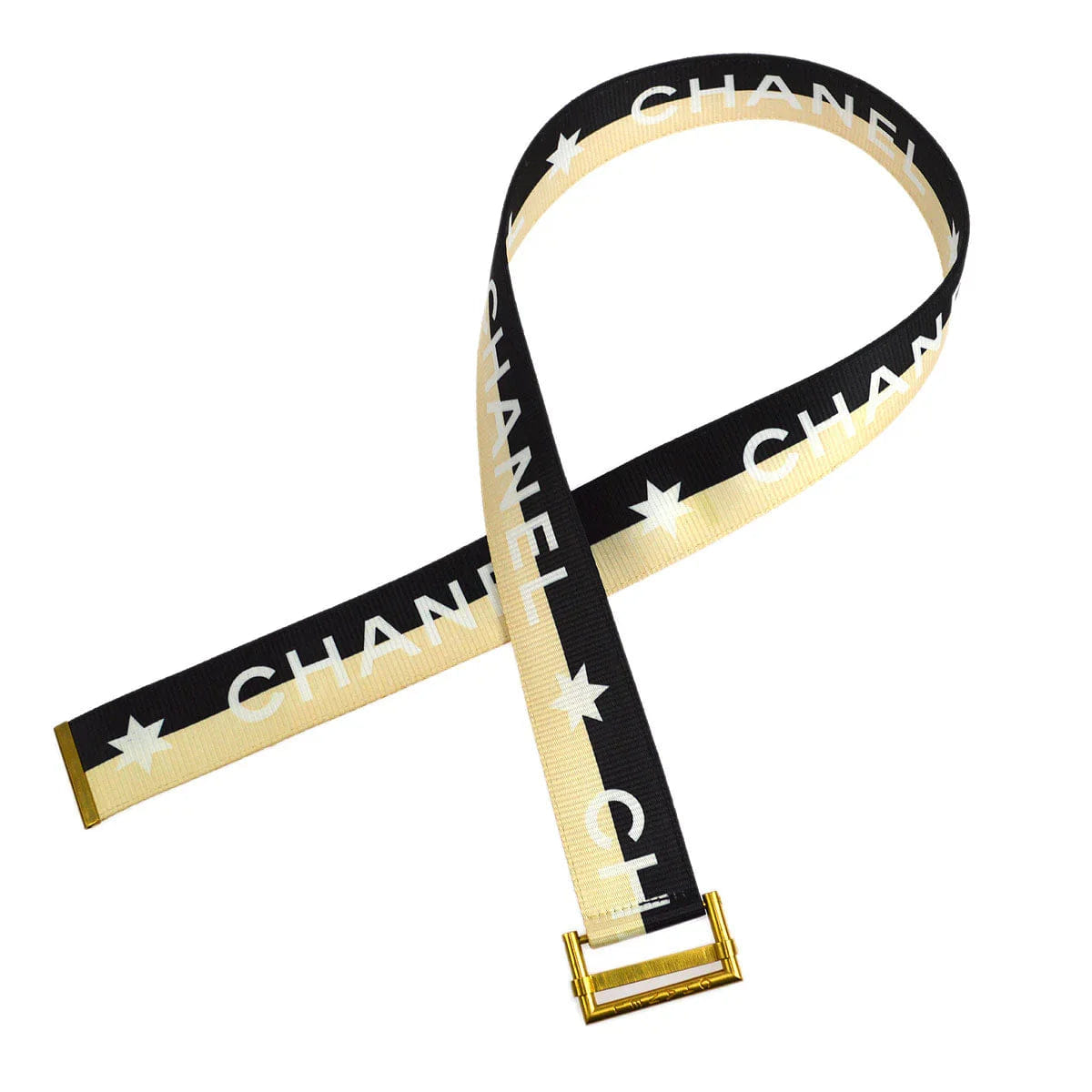 Chanel 2001SS Nylon Logo Buckle Belt