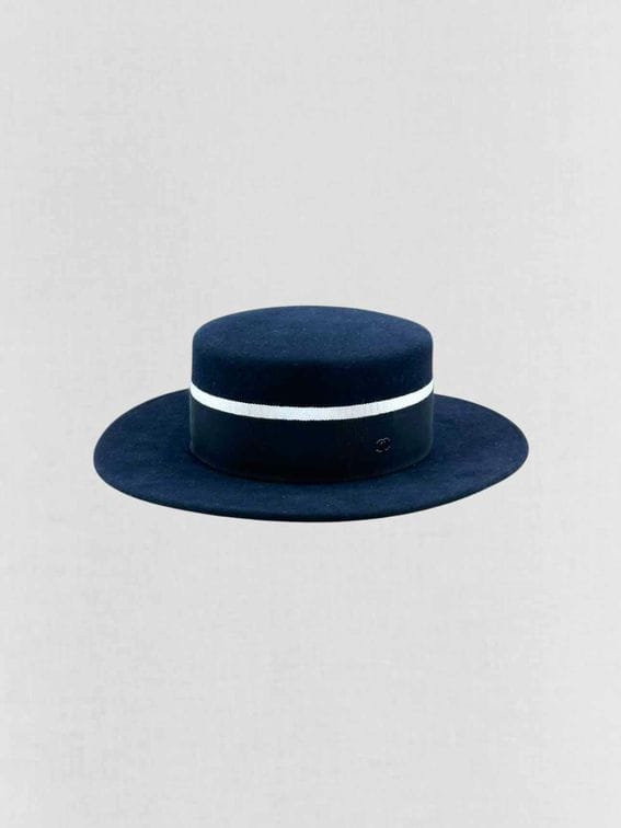 Chanel Navy Blue CC Hat