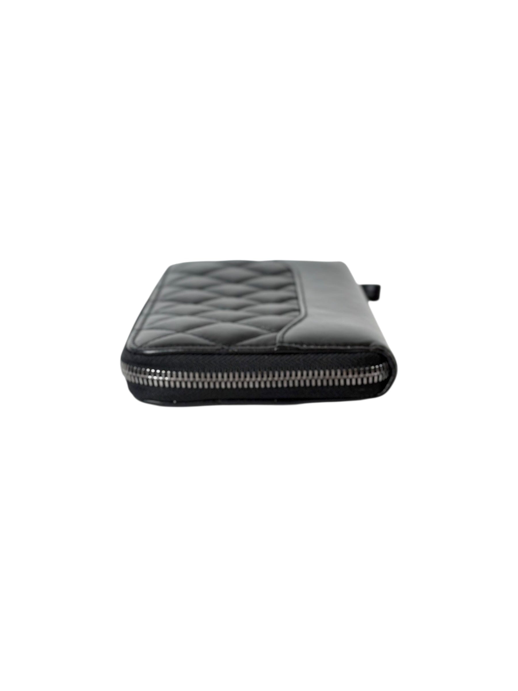 Chanel Black Boy Long Zip Wallet