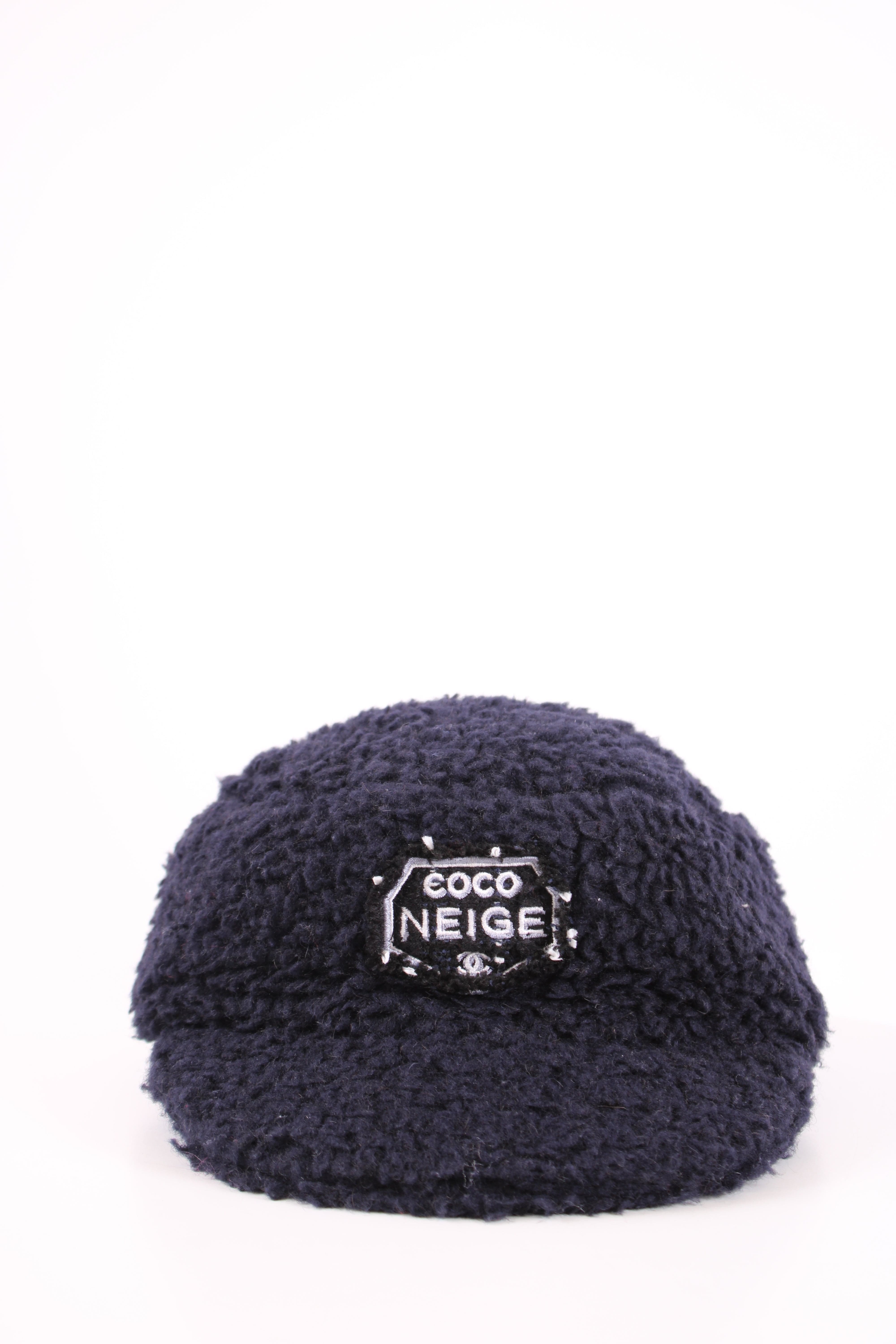 Chanel Teddy Coco Neige Hat Navy