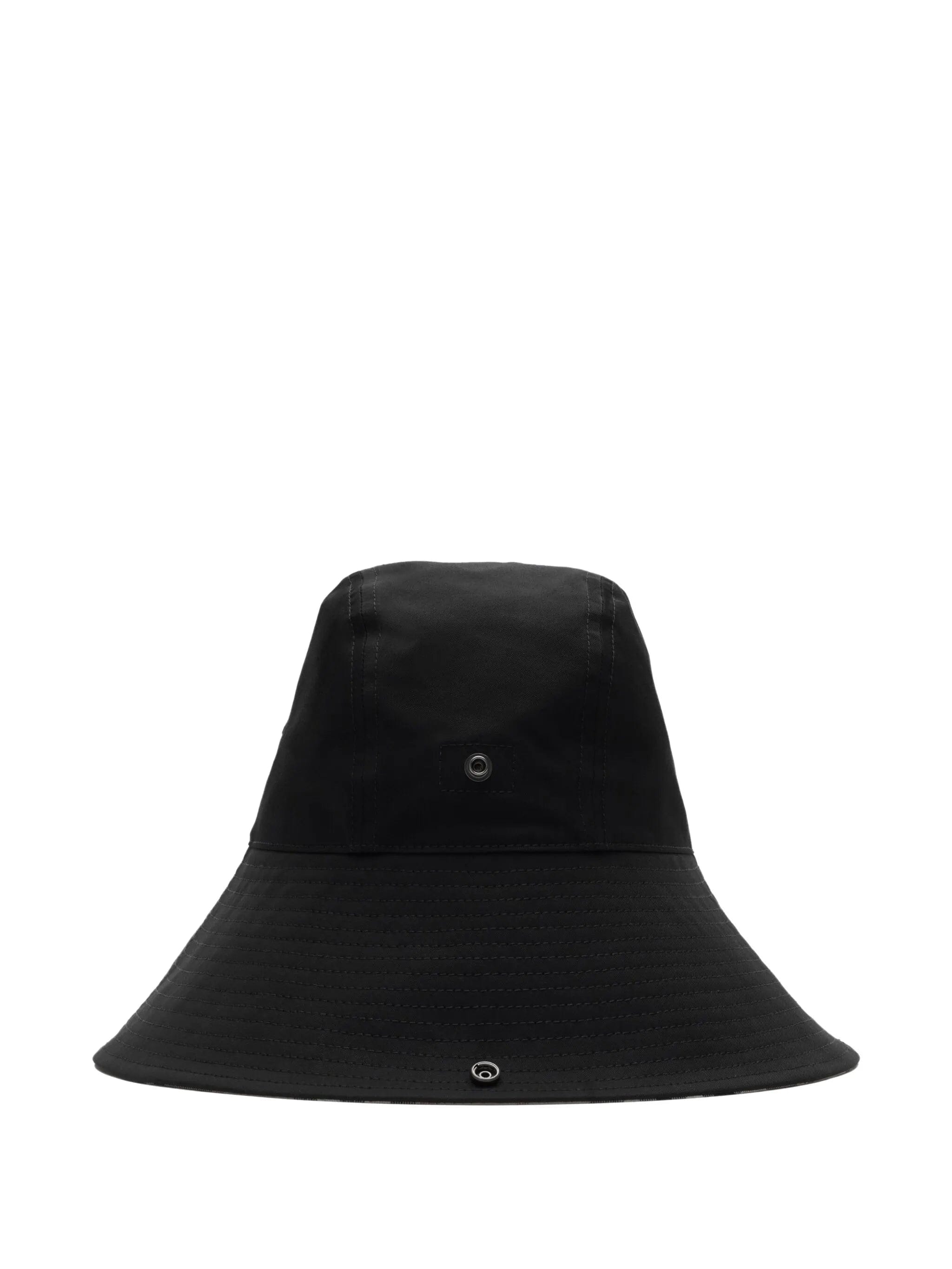 Burberry check brim gabardine hat
