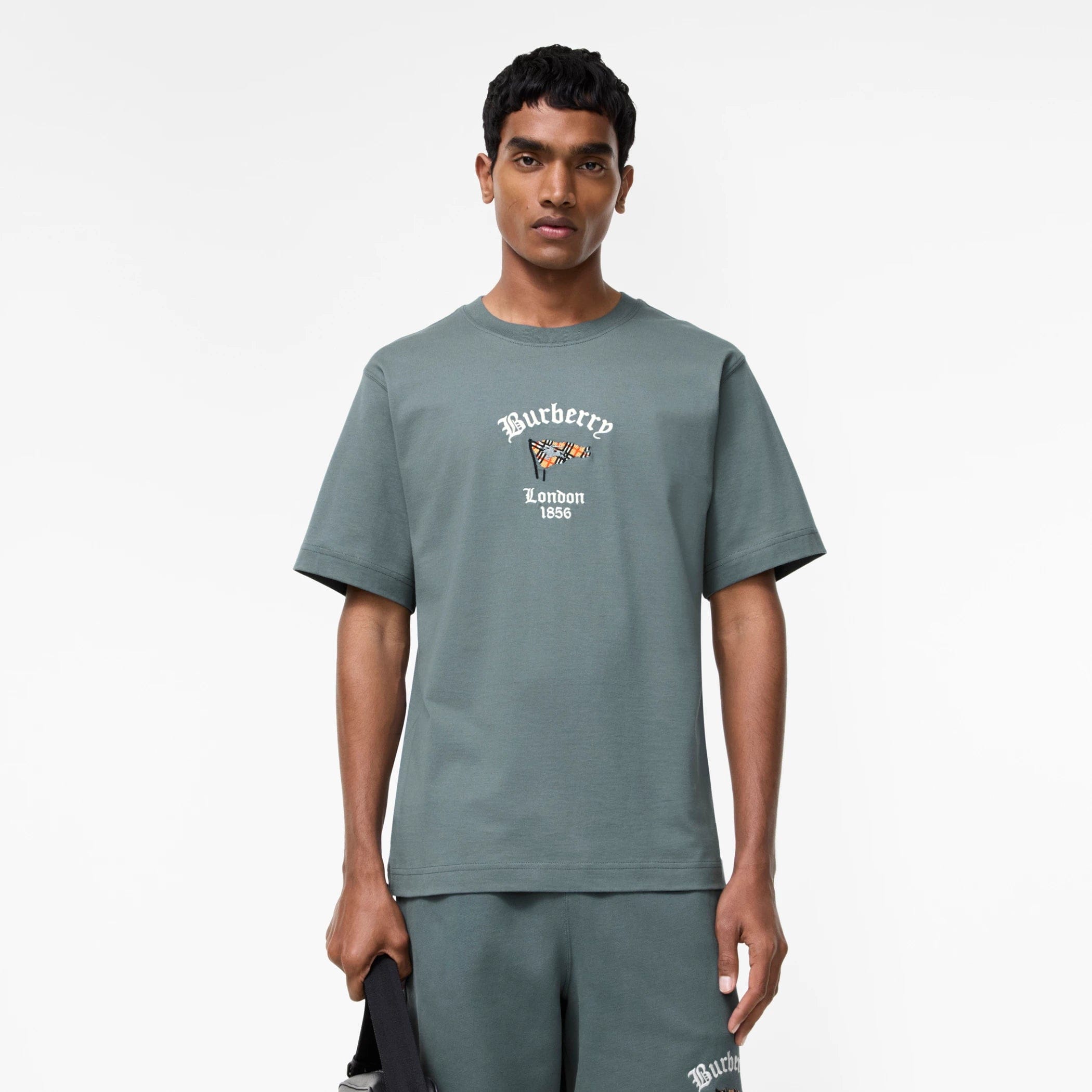 Burberry Check Flag Cotton T - shirt