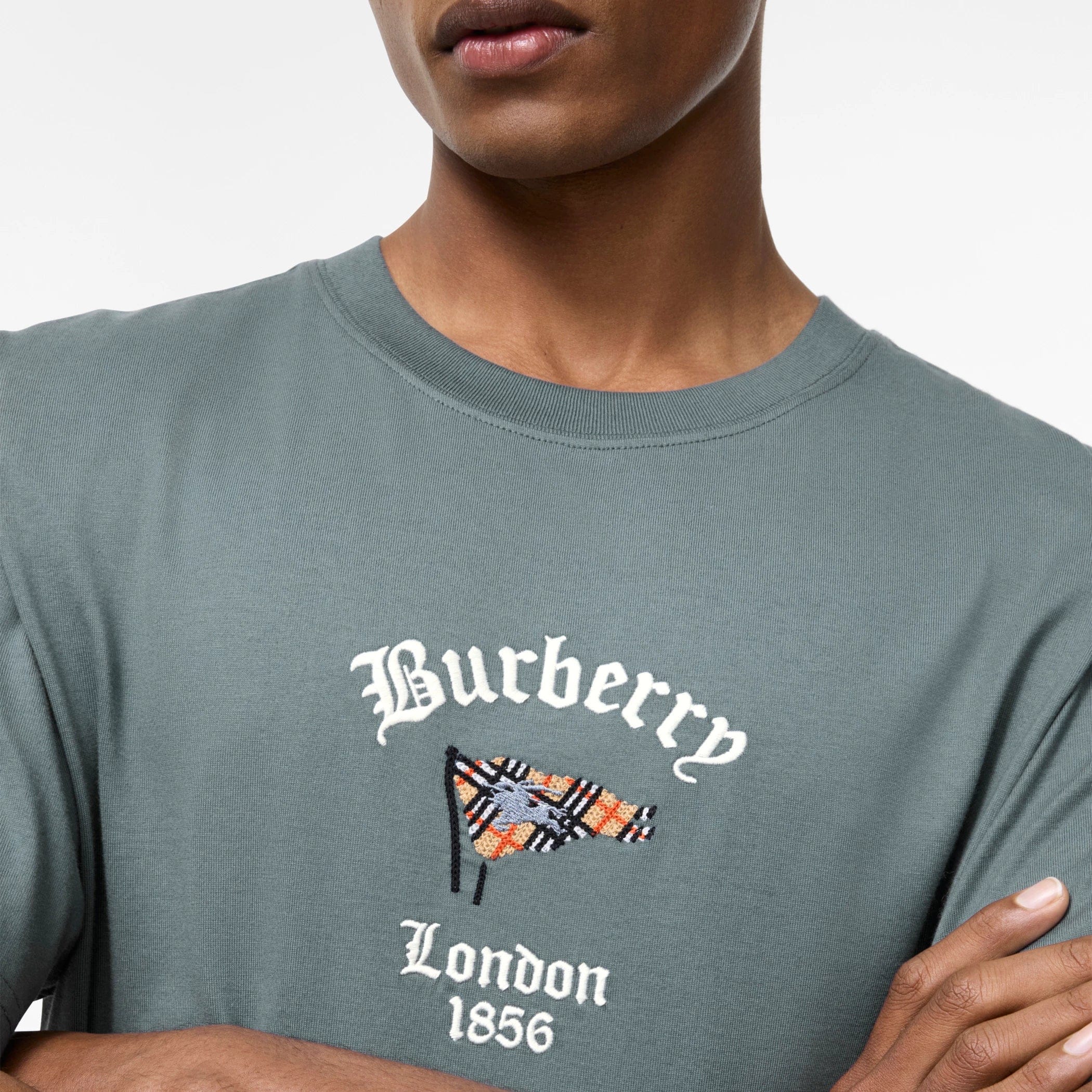 Burberry Check Flag Cotton T - shirt