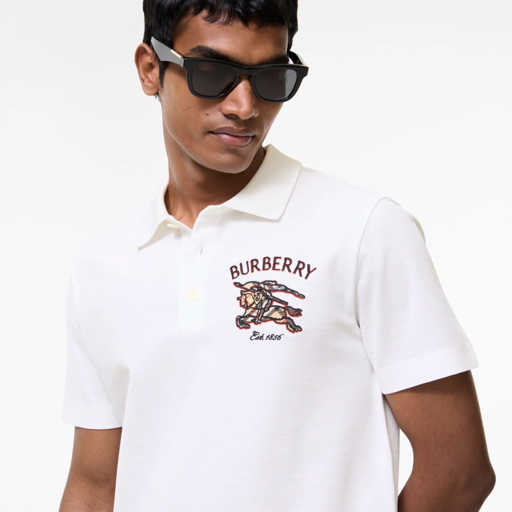 Burberry Knight Check Cotton Polo Shirt