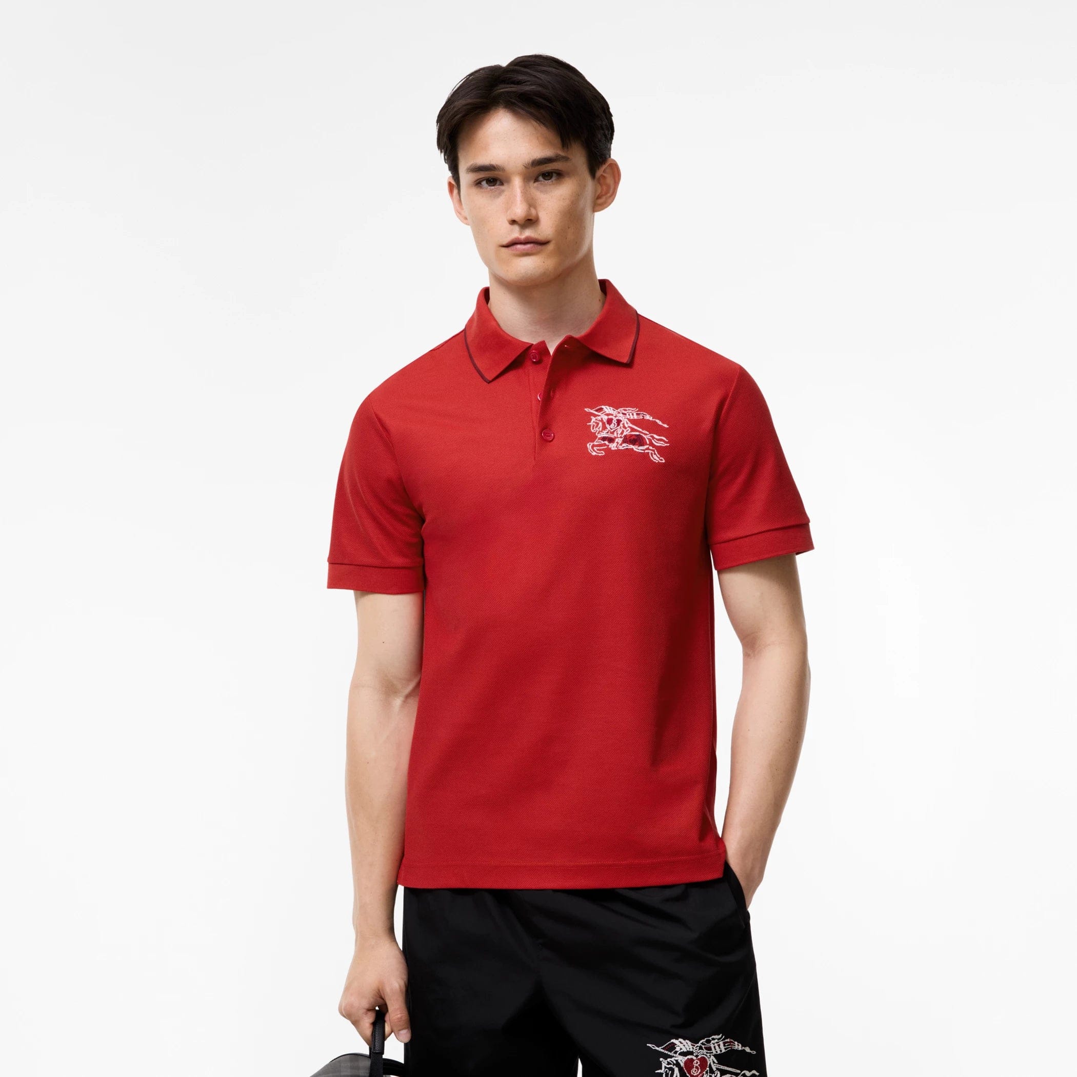 Burberry Heart Knight Cotton Polo Shirt