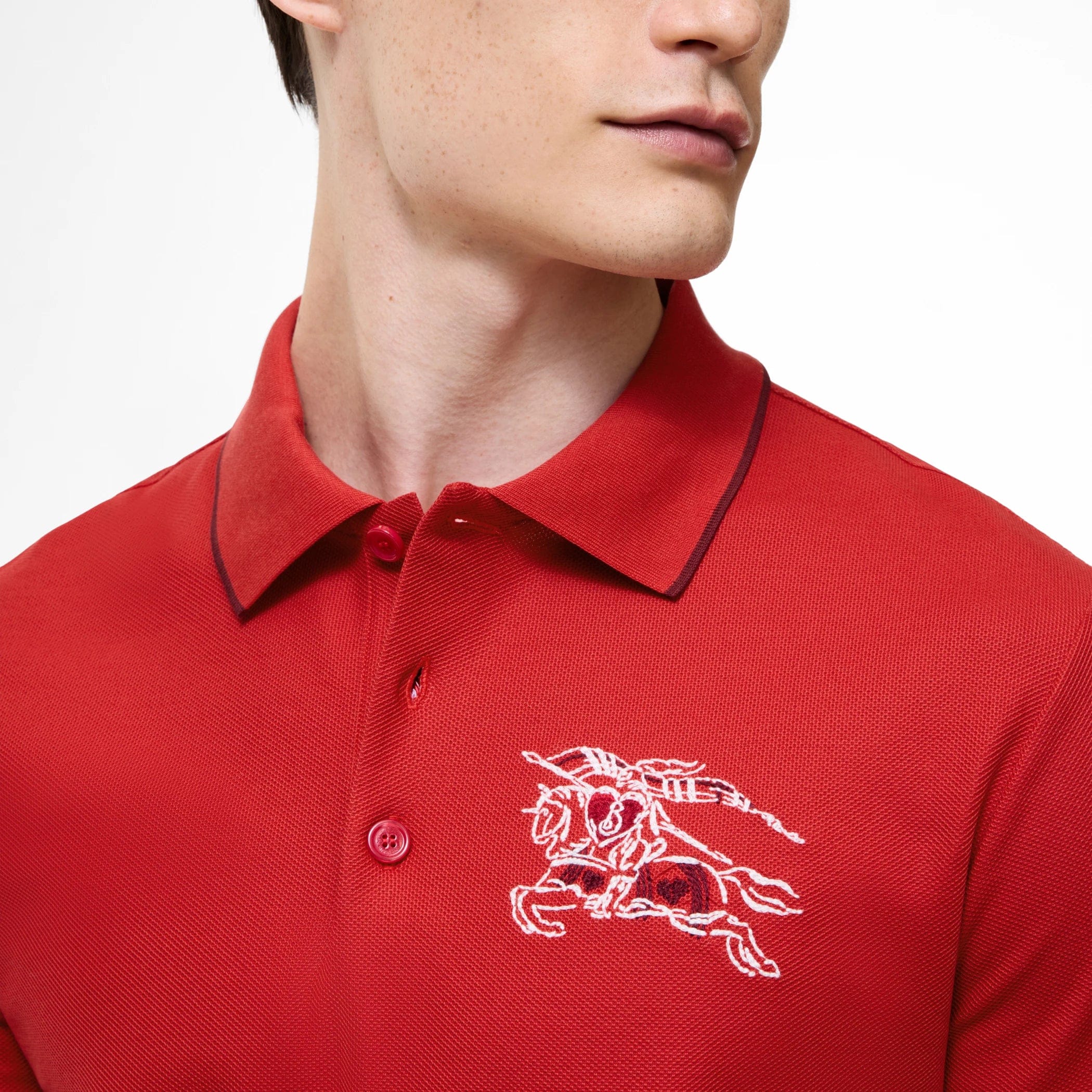 Burberry Heart Knight Cotton Polo Shirt