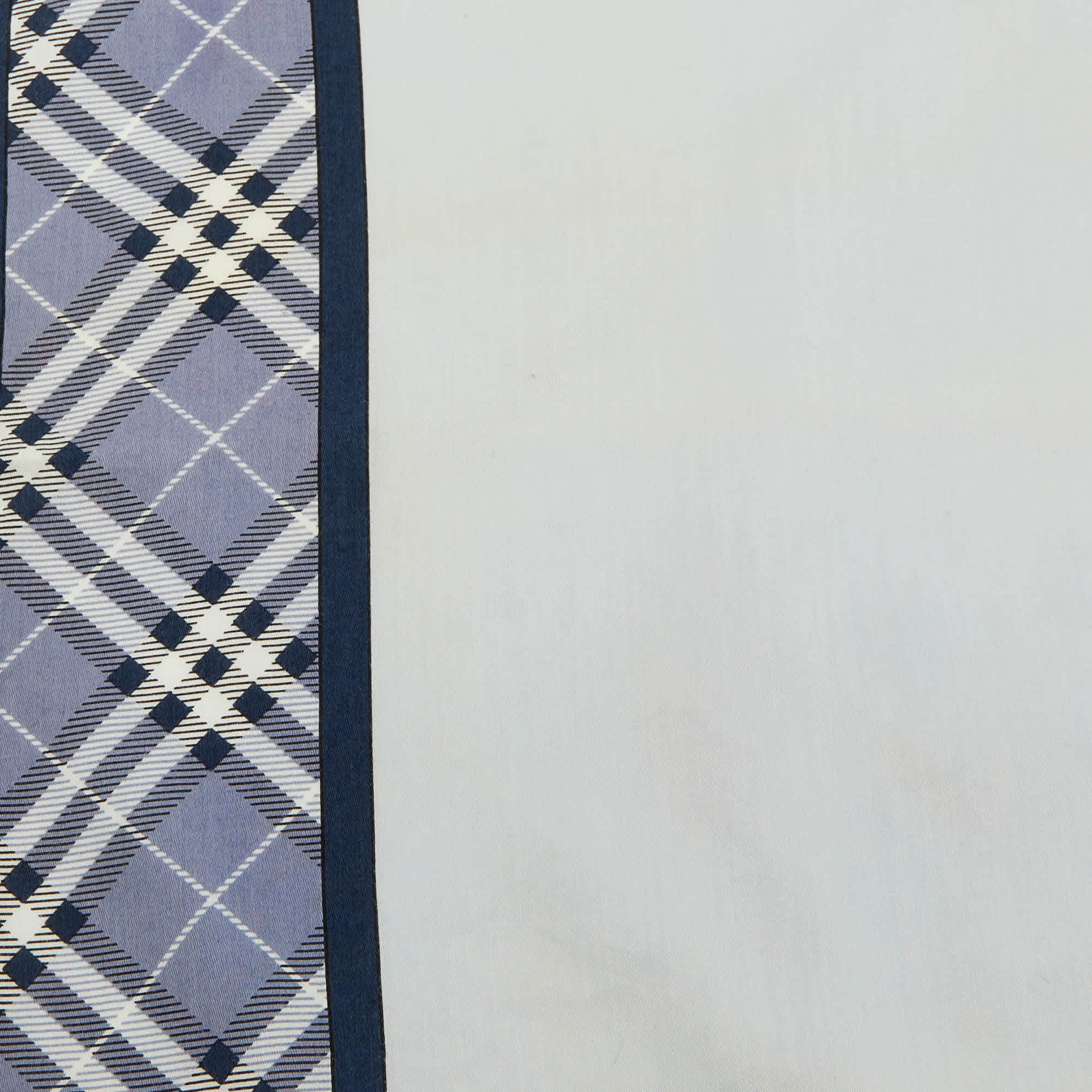 Burberry Blue Checked Cotton Handkerchief