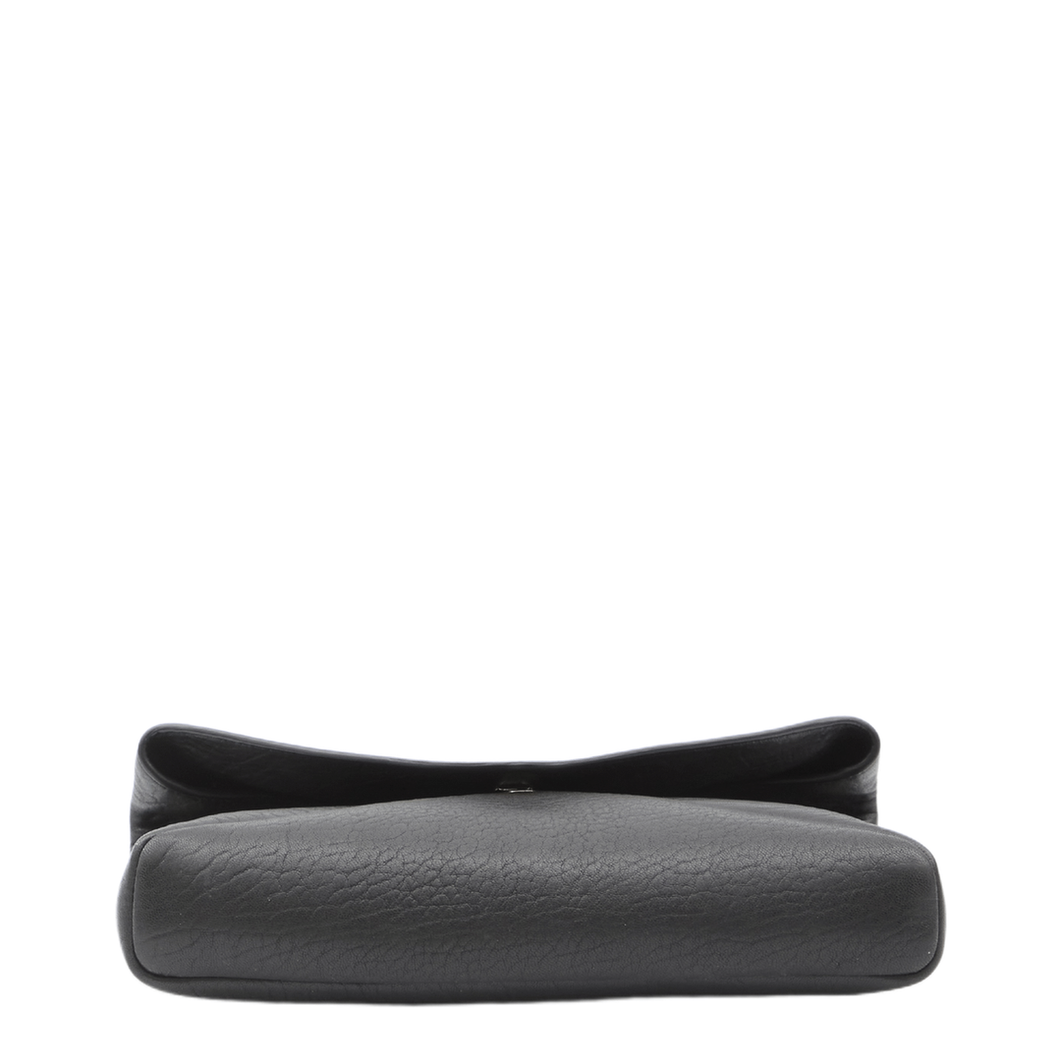 Saint Laurent Cassandre Medium Lambskin Pouch on Chain - Black