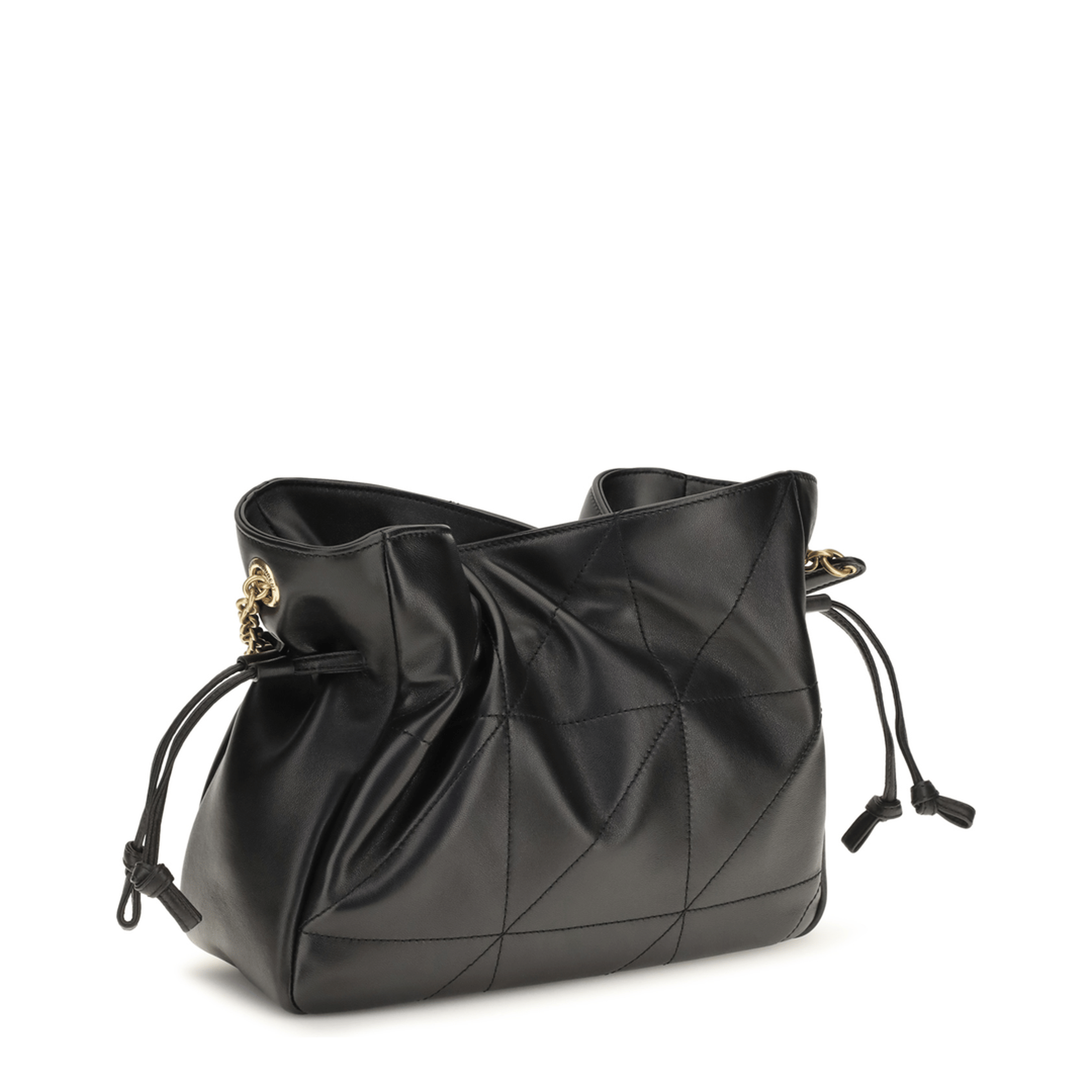 Saint Laurent Lambskin Shoulder Pouch - Black