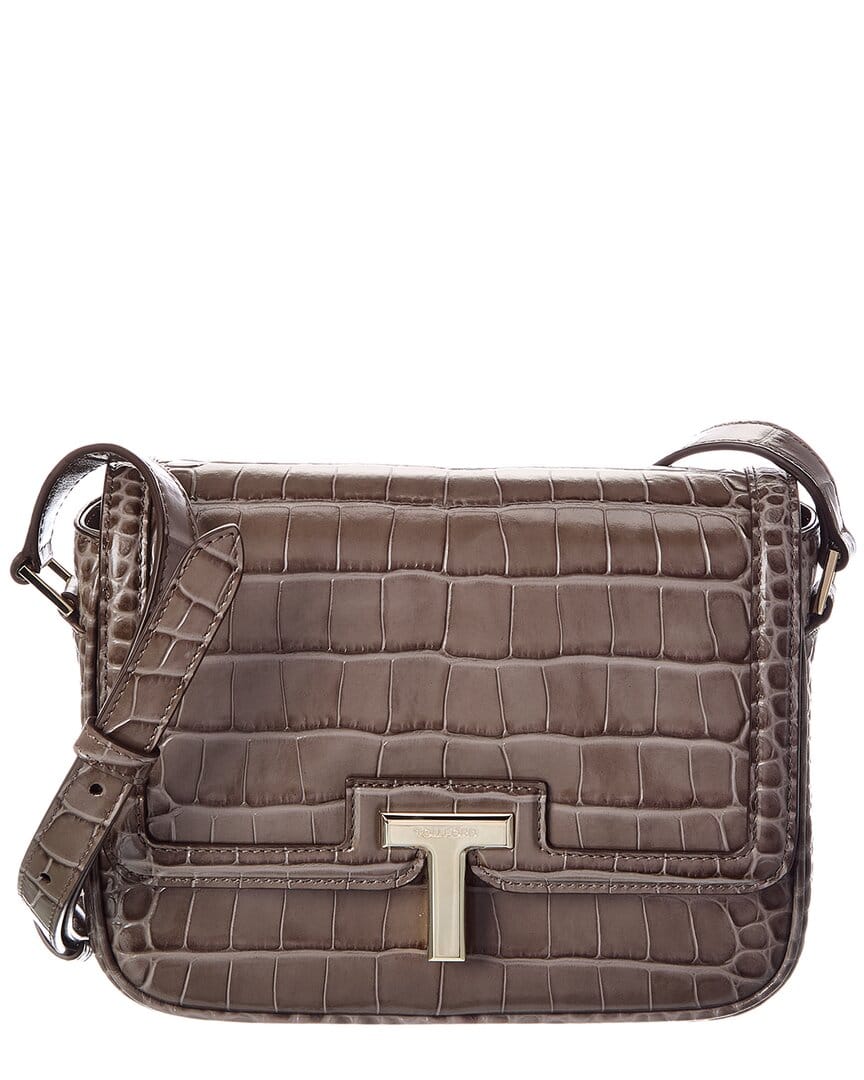 Tom Ford Croc - Embossed Leather Shoulder Bag