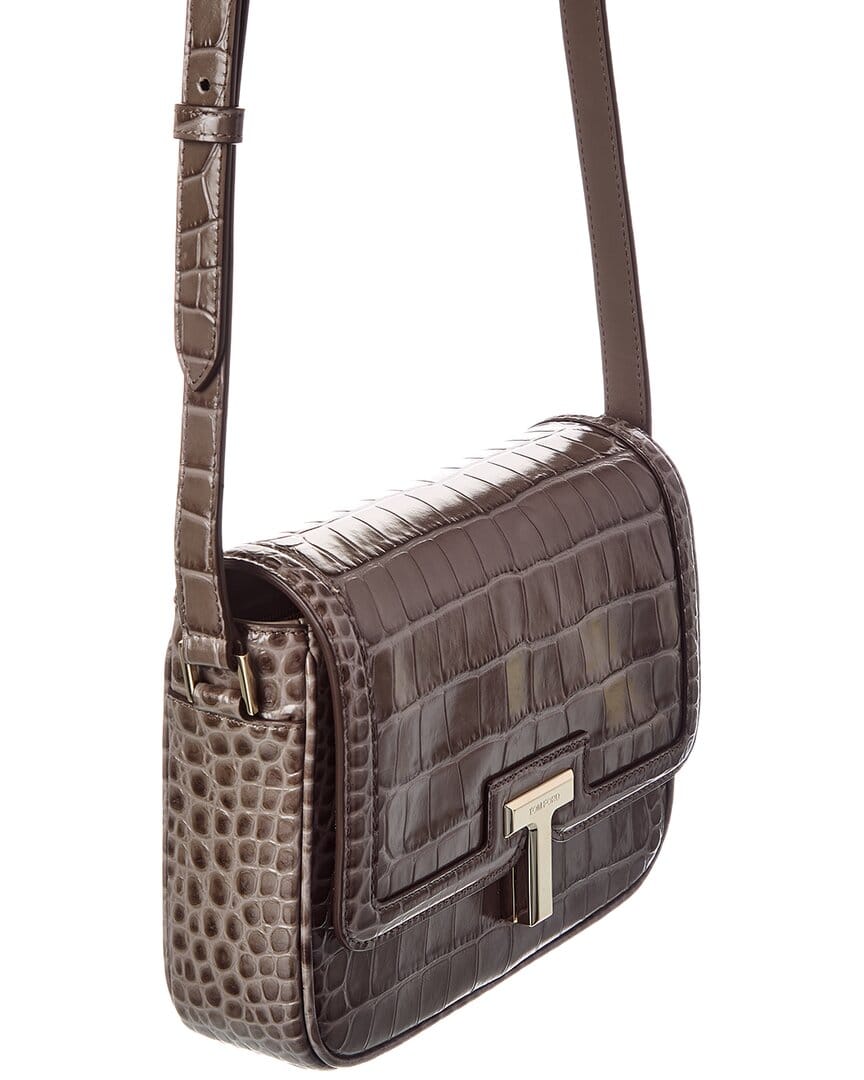 Tom Ford Croc - Embossed Leather Shoulder Bag